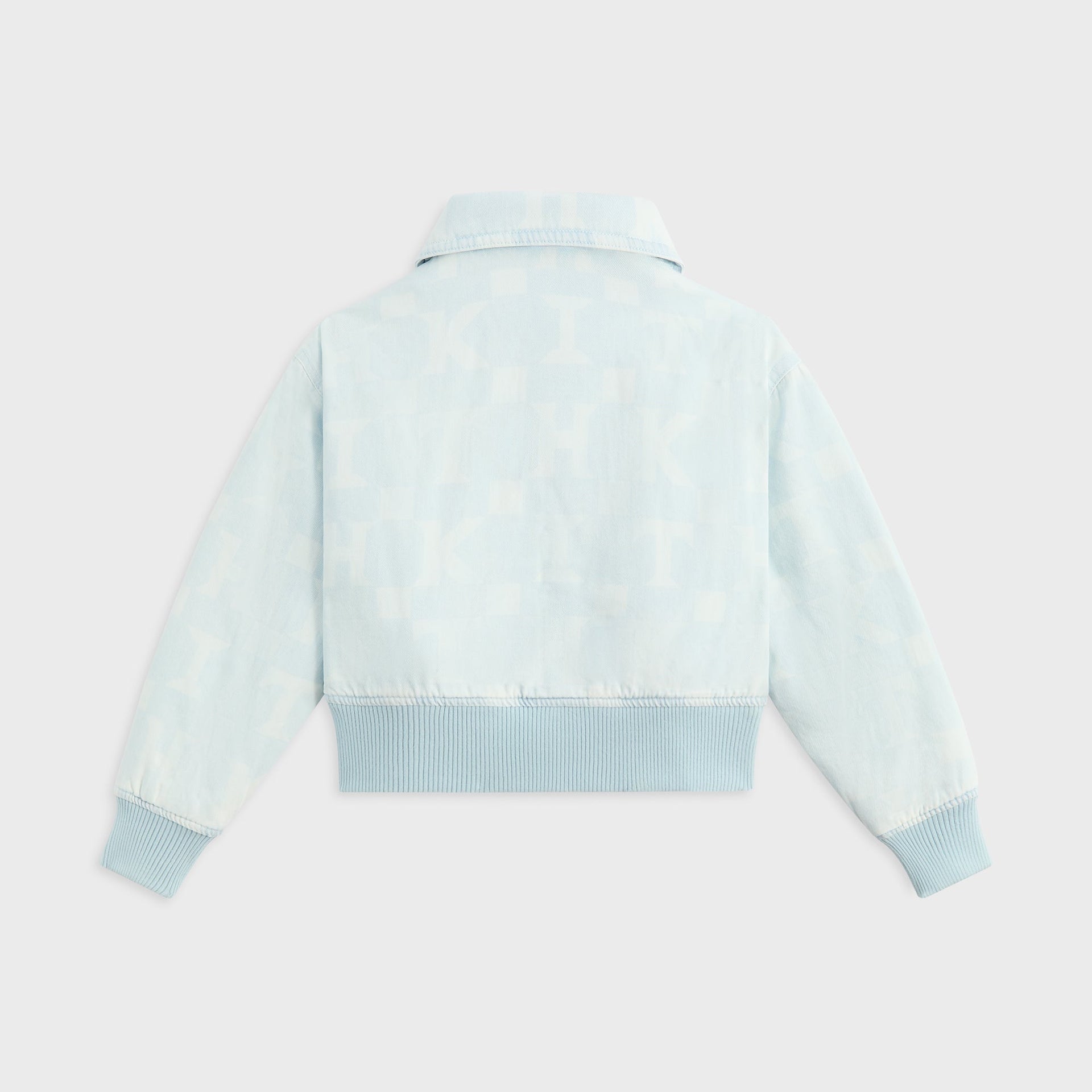 Kith Kids Monogram Denim Bomber Jacket - Opal Light Wash