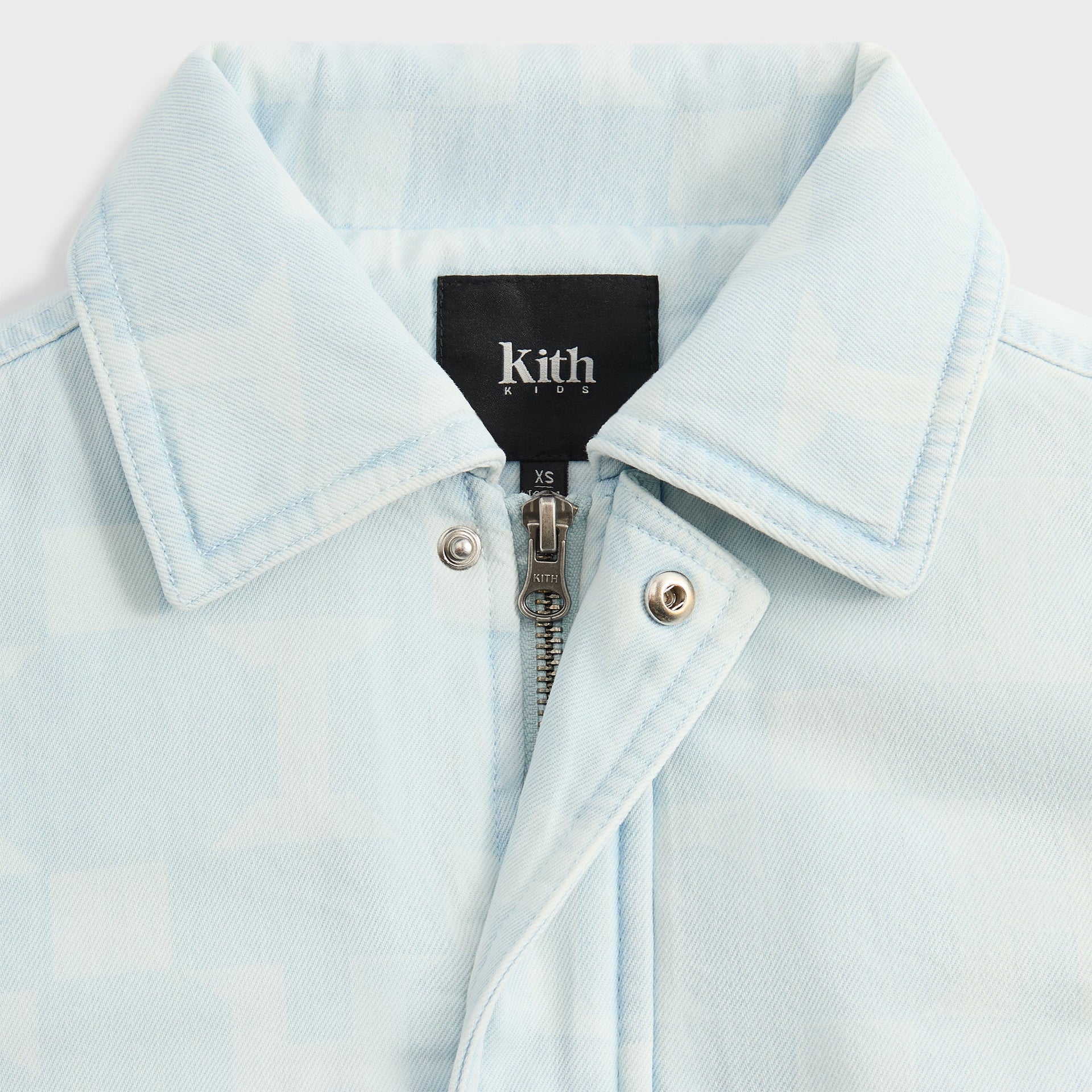 Kith Kids Monogram Denim Bomber Jacket - Opal Light Wash