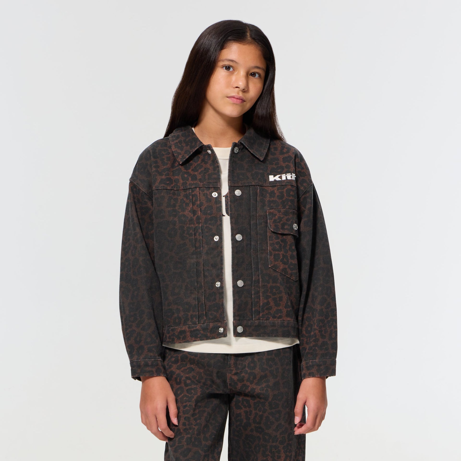 Kith Kids Leopard Alonzo Denim Jacket - Incognito