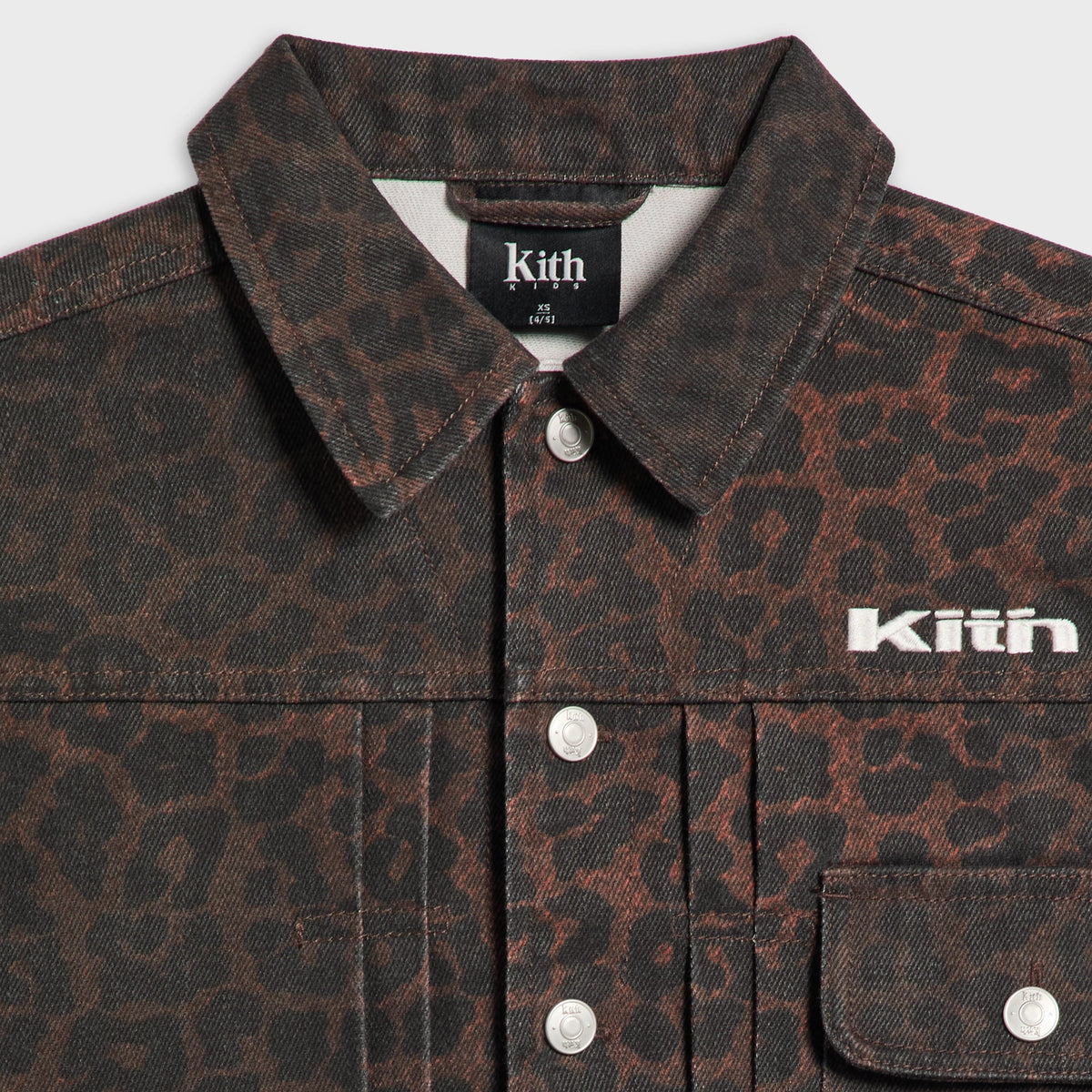Kith Kids Leopard Alonzo Denim Jacket - Incognito