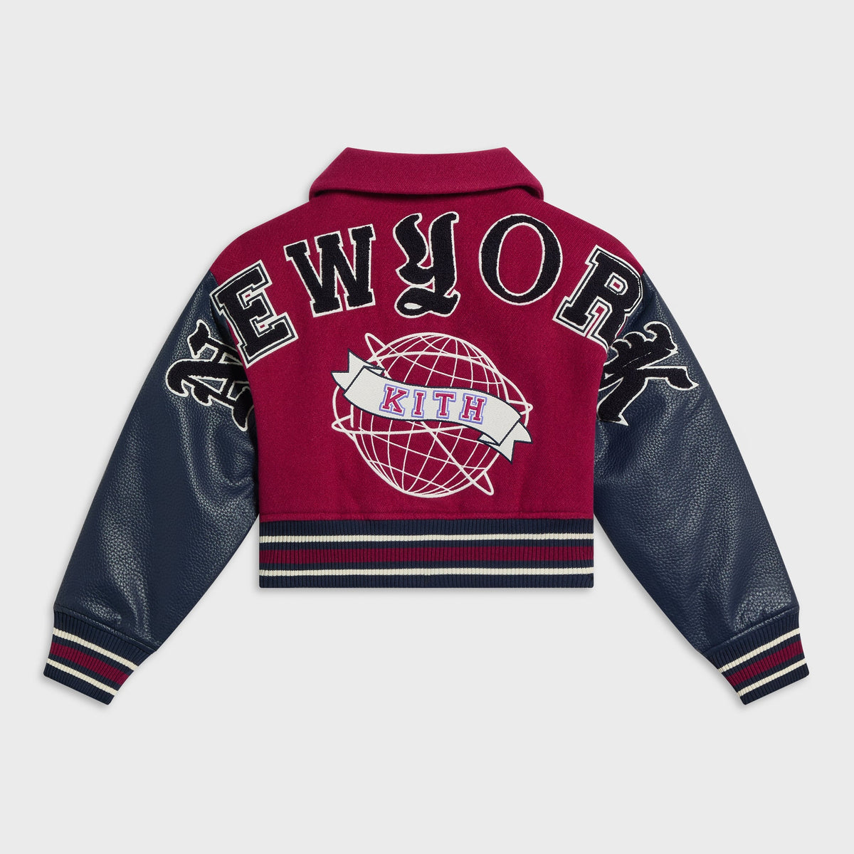 Kith Kids Cropped Varsity Jacket - Noir