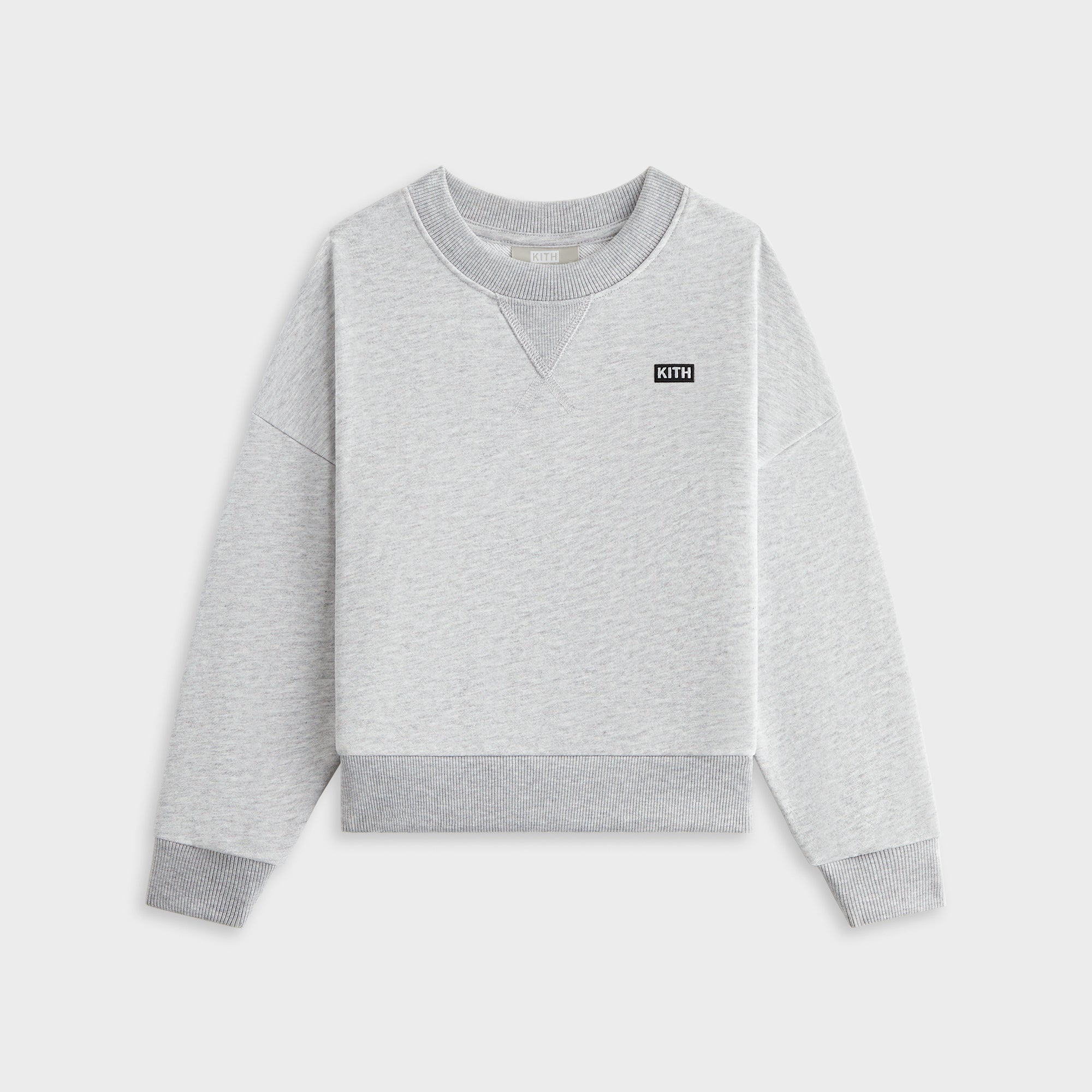 Kith Kids Long Sleeve Nelson Crewneck - Light Heather Grey – Kith