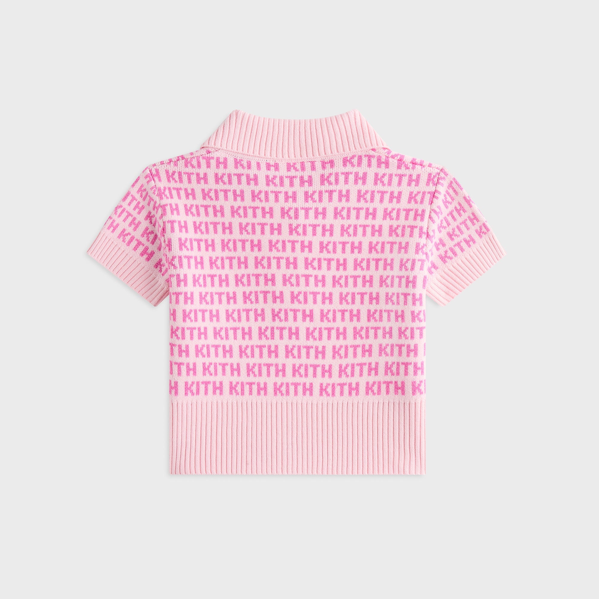 Kith Kids Cropped Monogram Jacquard Teagan Polo - Bubble – Kith Japan