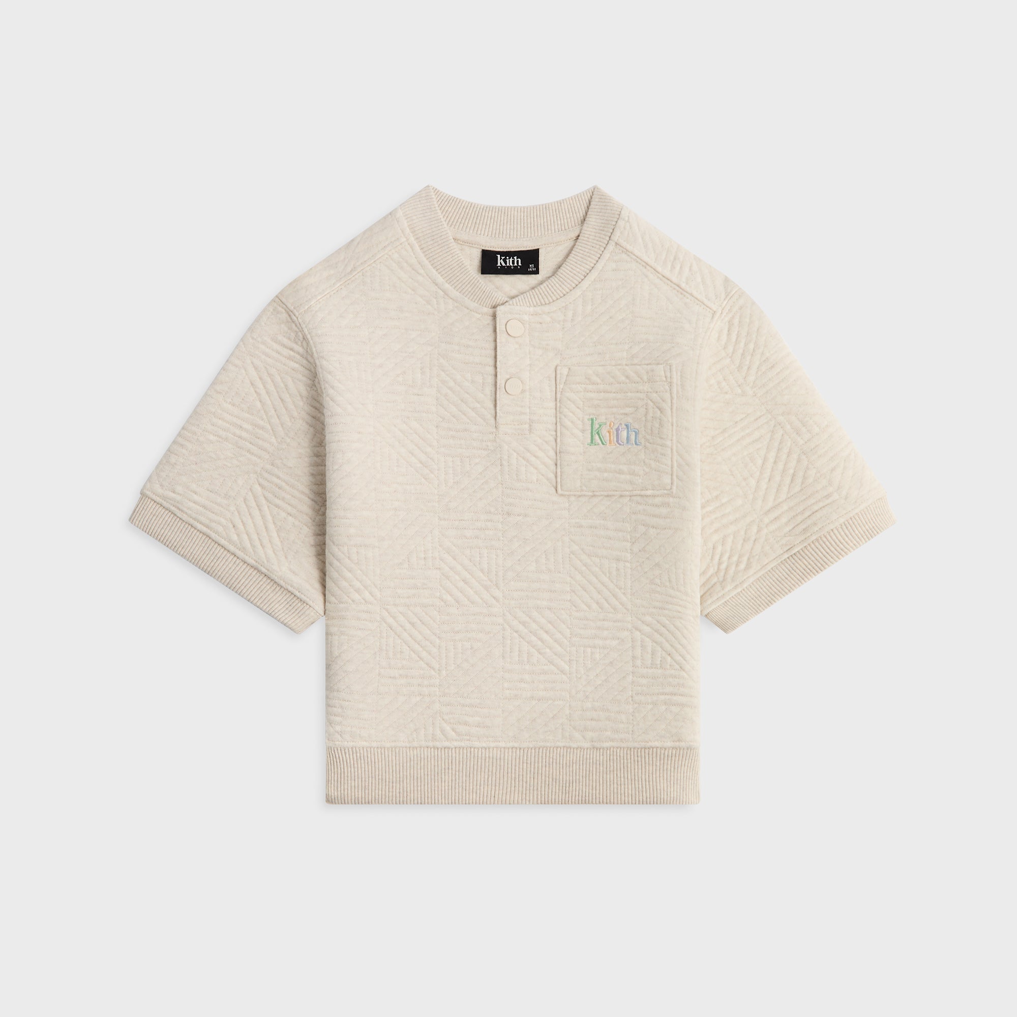 Kith Kids Quilted Nelson Henley - Sandy Heather – Kith Japan
