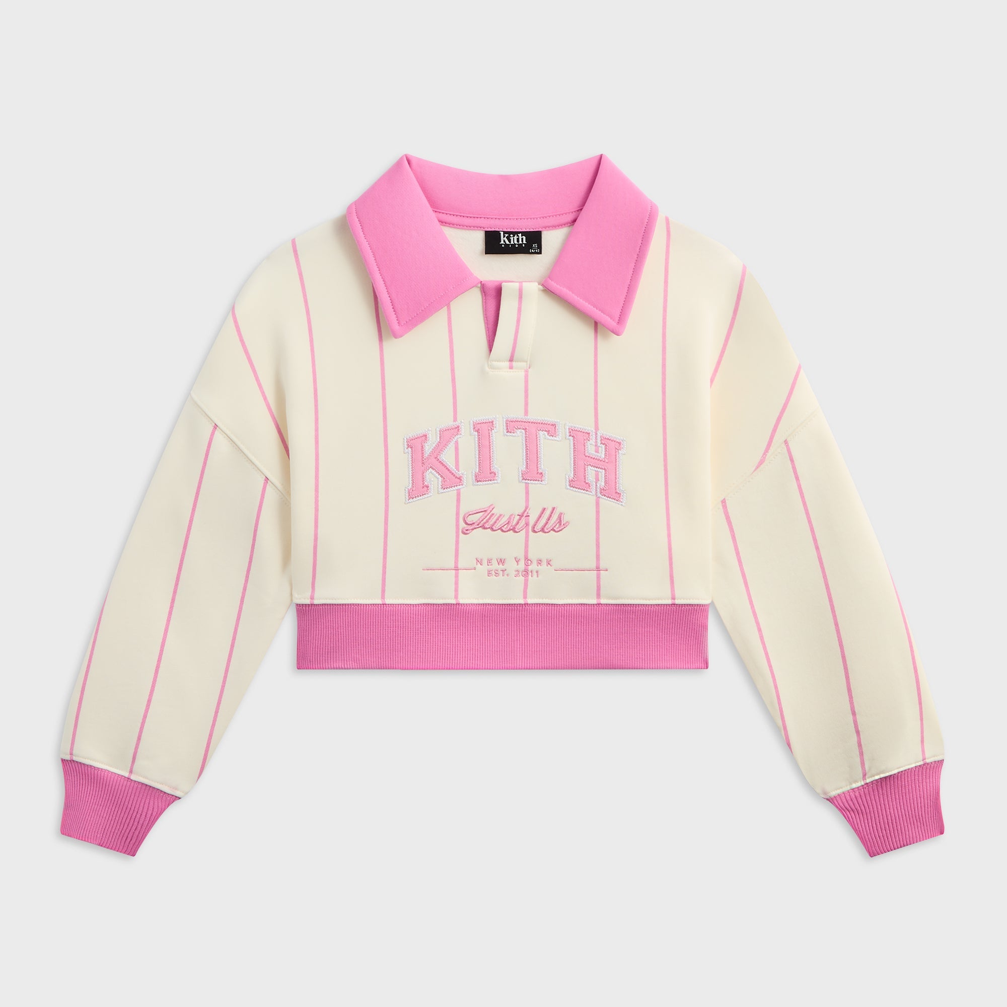 Kith Kids Cropped Collared Nelson Sweatshirt - Bubble – Kith Japan
