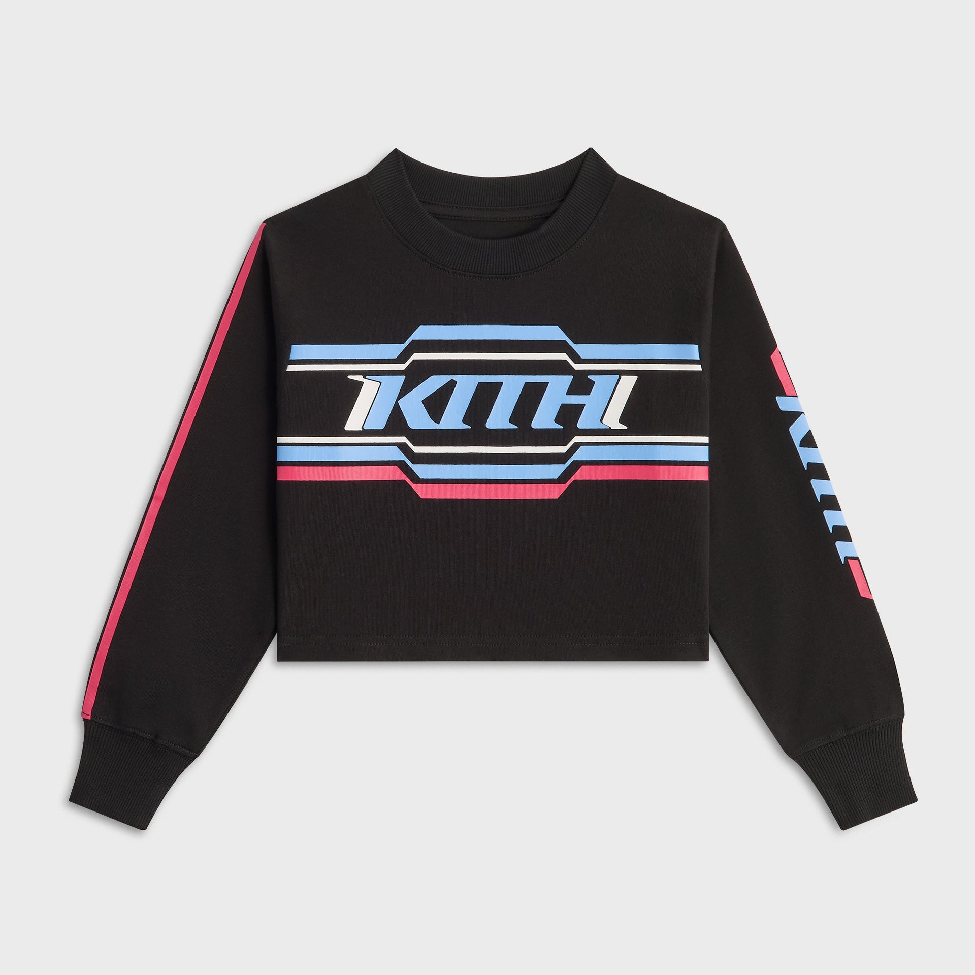 Kith Kids Retro Moto Cropped Jasper Tee - Black