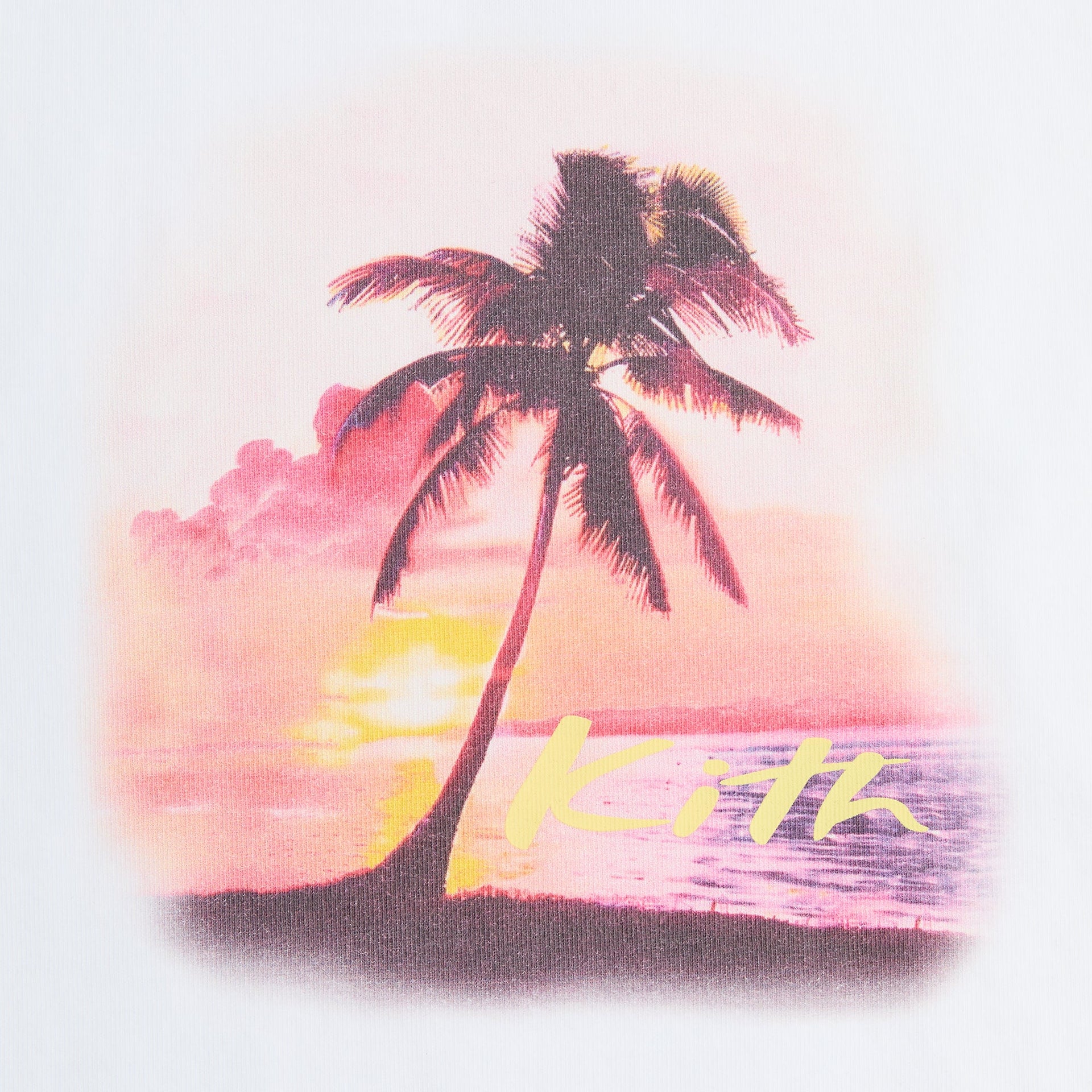Kith Kids Sunset Palm Graphic Tee - White