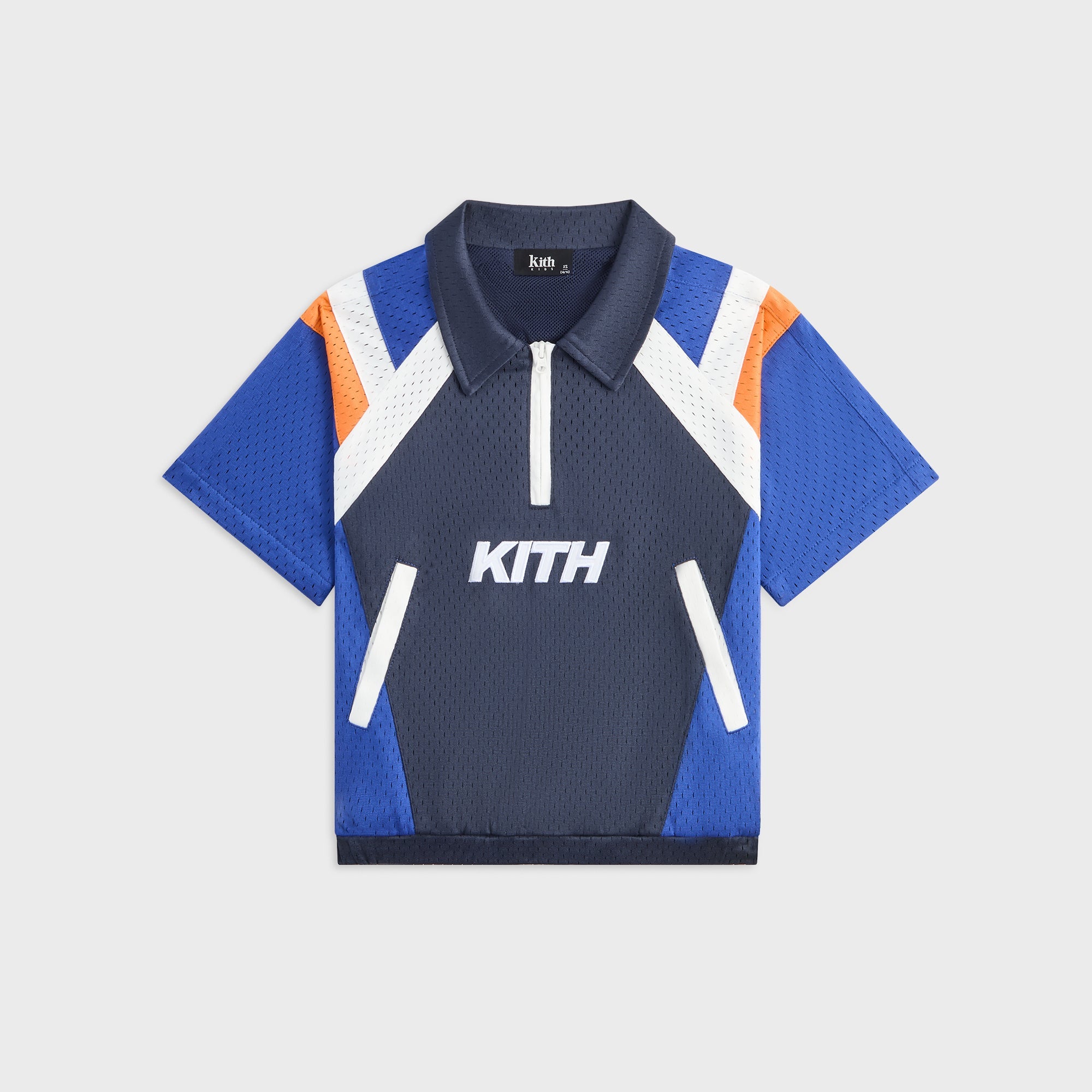 Kith Kids Linden Quarter Zip Mesh Polo - Nocturnal – Kith Japan