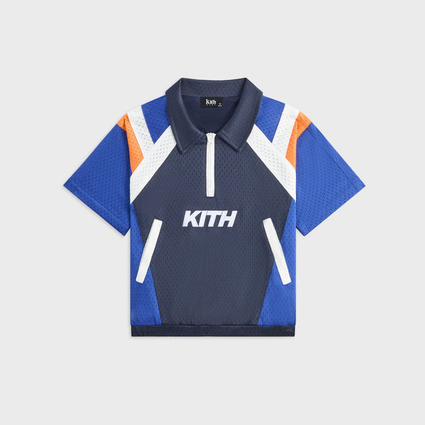Kith Kids Linden Quarter Zip Mesh Polo - Nocturnal – Kith Japan