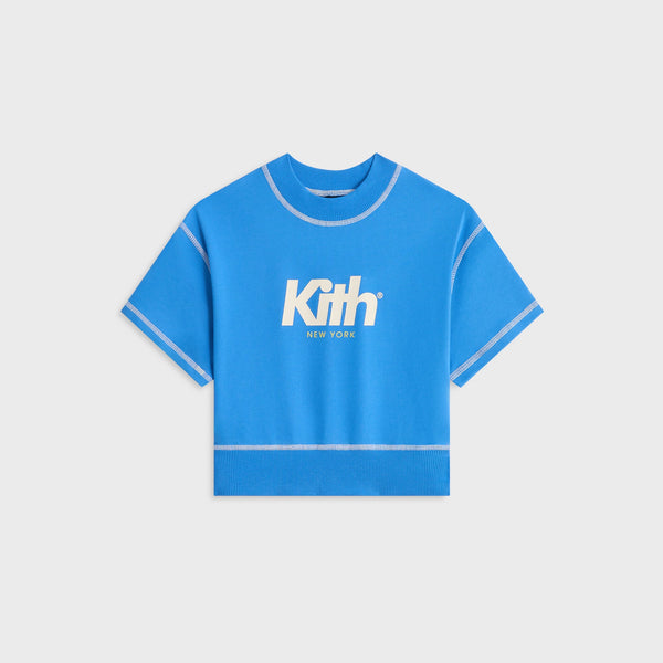 Kith Kids Short Sleeve Nelson Crewneck - Cobalt – Kith Japan