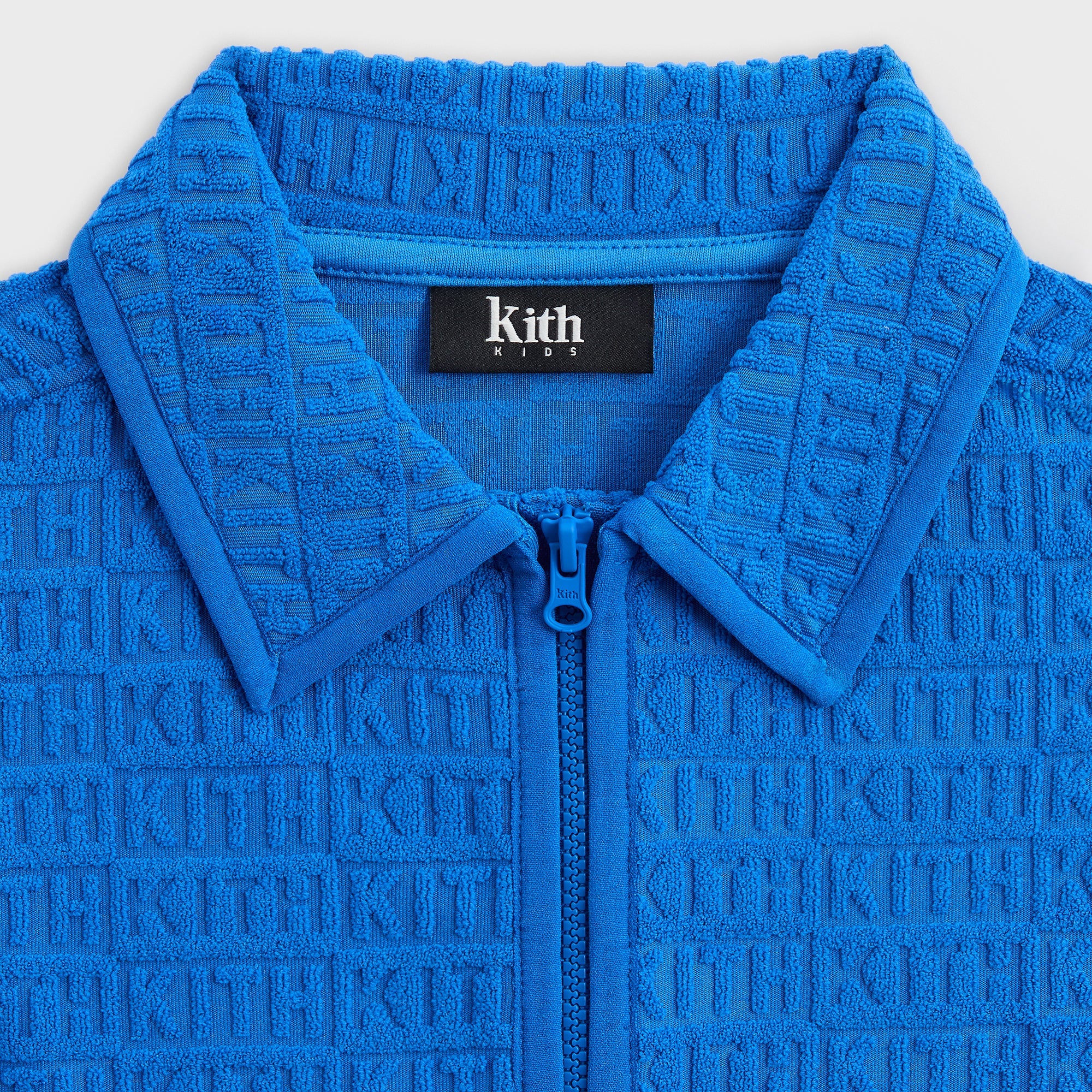 Kith Kids Textured Monogram Zip Front Camp Shirt - Greek – Kith Japan