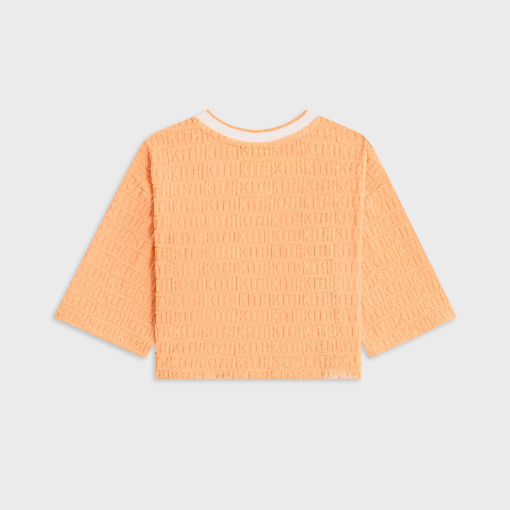 Kith Kids Textured Monogram Fei Cropped Tee - Sorbet – Kith Japan