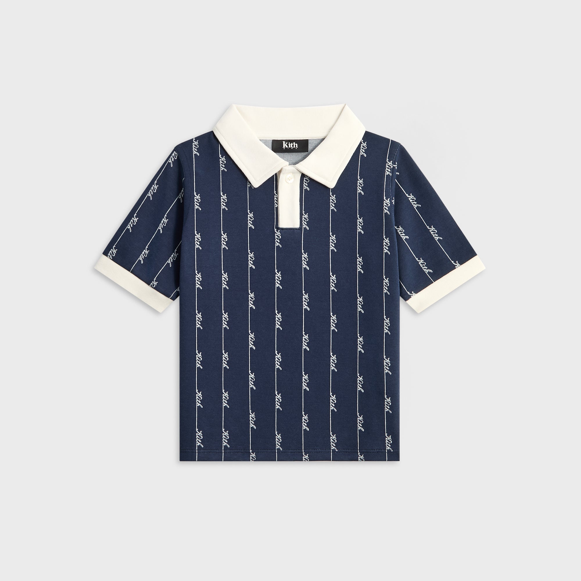 Kith Kids Textured Monogram Zip Front Camp Shirt - Greek – Kith Japan