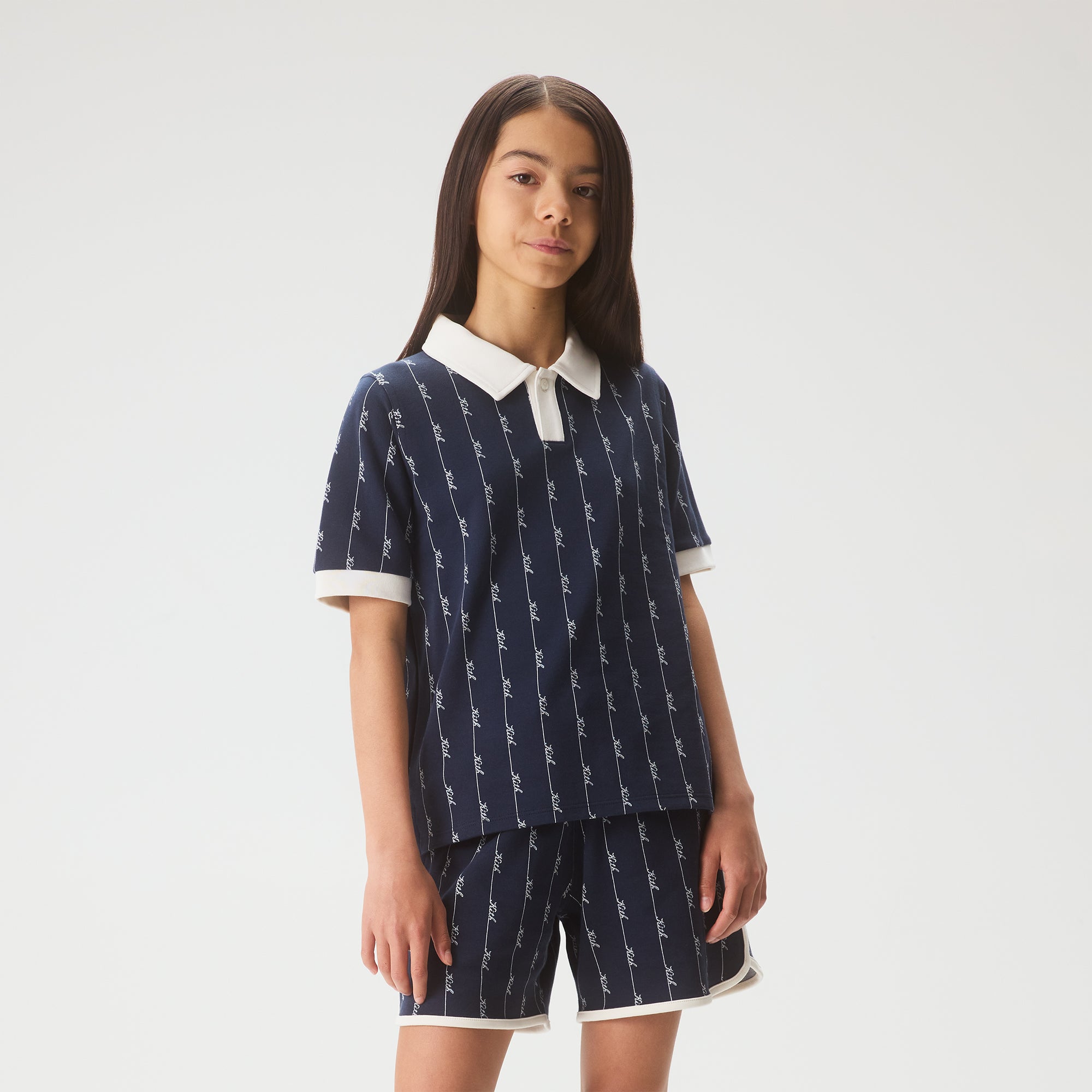 Kith Kids Script Knit Tilden Polo - Nocturnal – Kith Japan