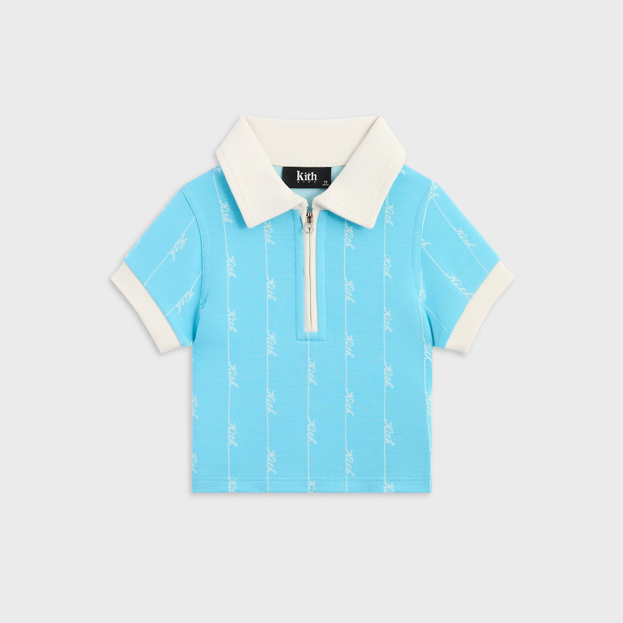 Kith Kids Script Knit Taylen Crop Polo - Aragonite – Kith Japan