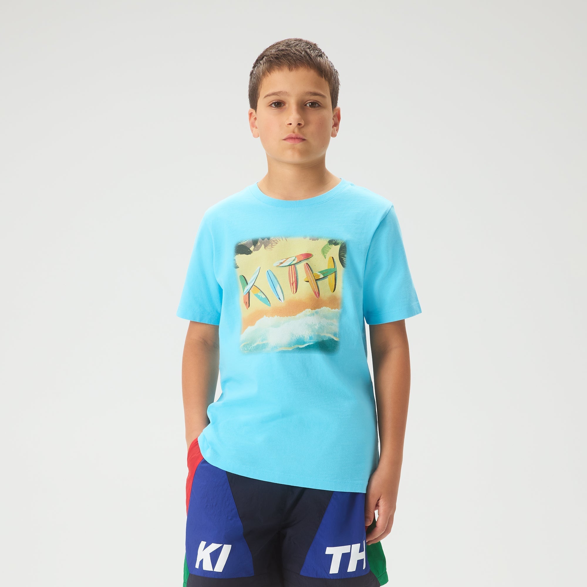 Kith Kids Surfboard Graphic Tee - Aragonite – Kith Japan
