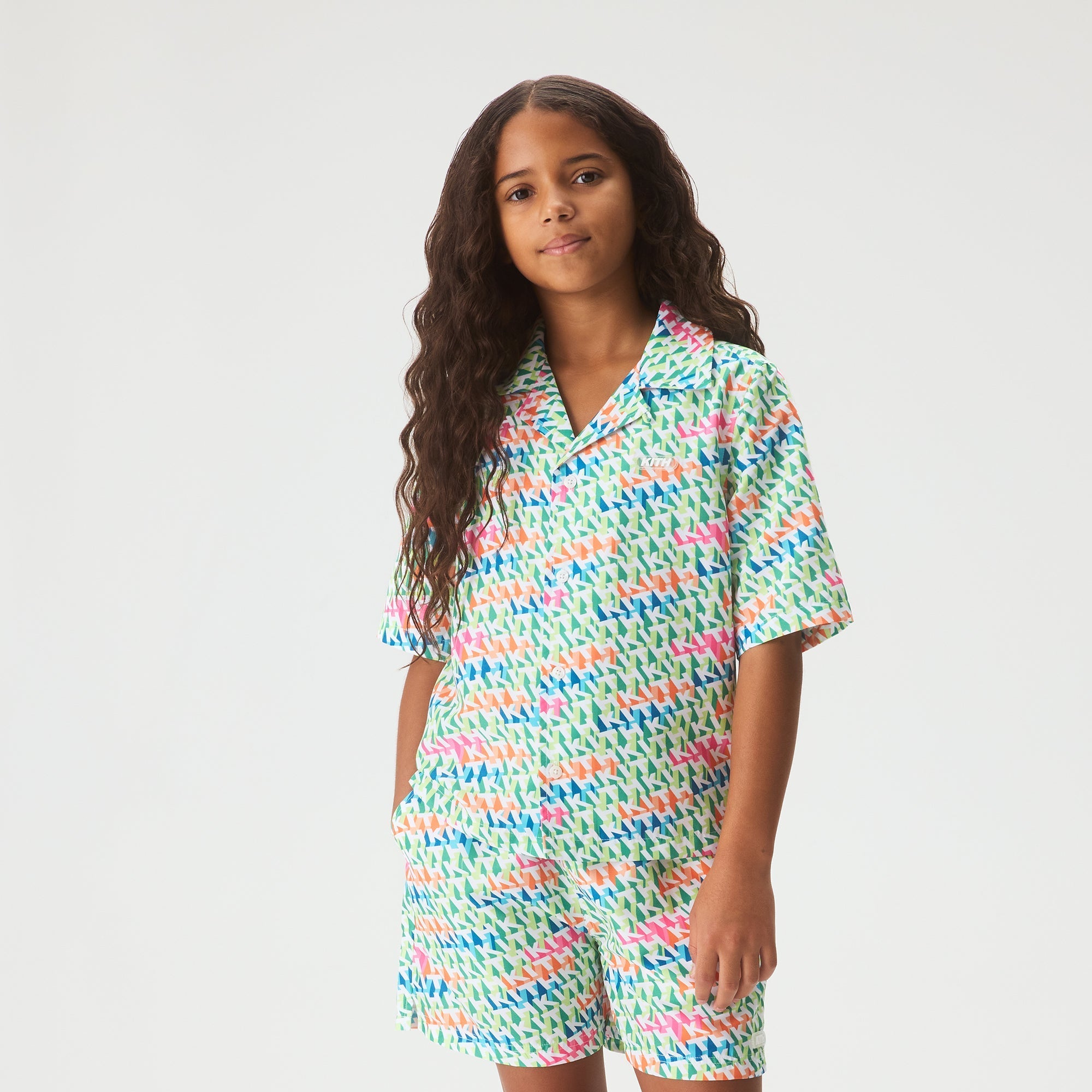 Kith Kids 3D Monogram Thompson Camp Swim Shirt - Peridot – Kith Japan