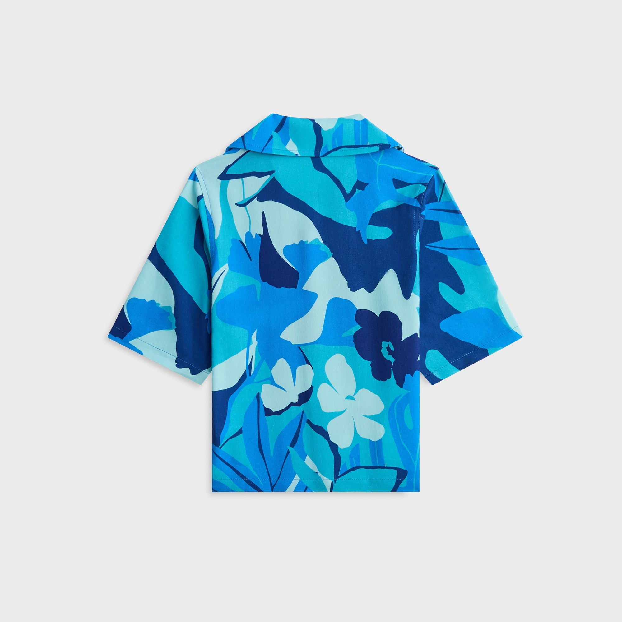 Kith Kids Abstract Tropical Thompson Camp Shirt - Turquoise – Kith