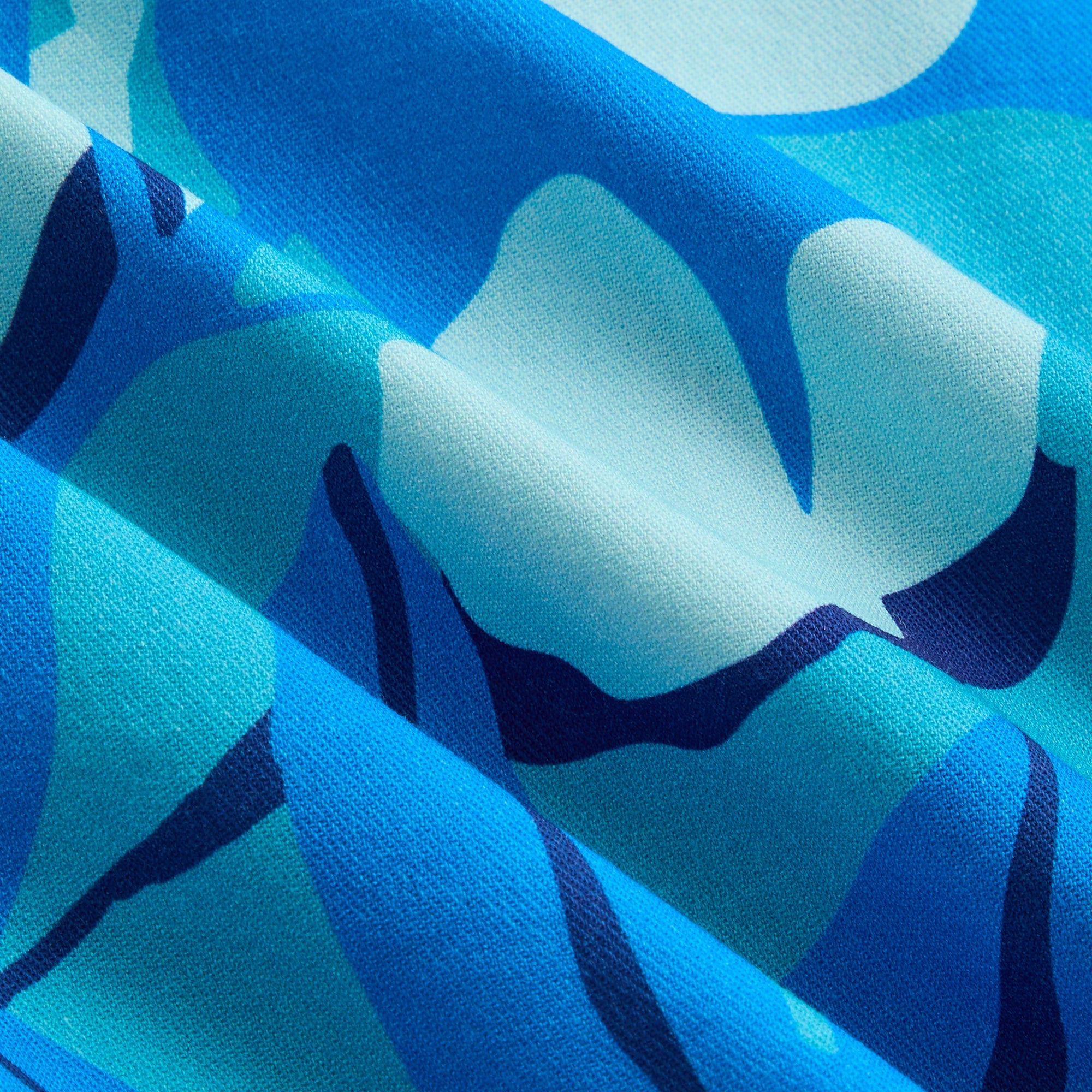Kith Kids Abstract Tropical Thompson Camp Shirt - Turquoise – Kith