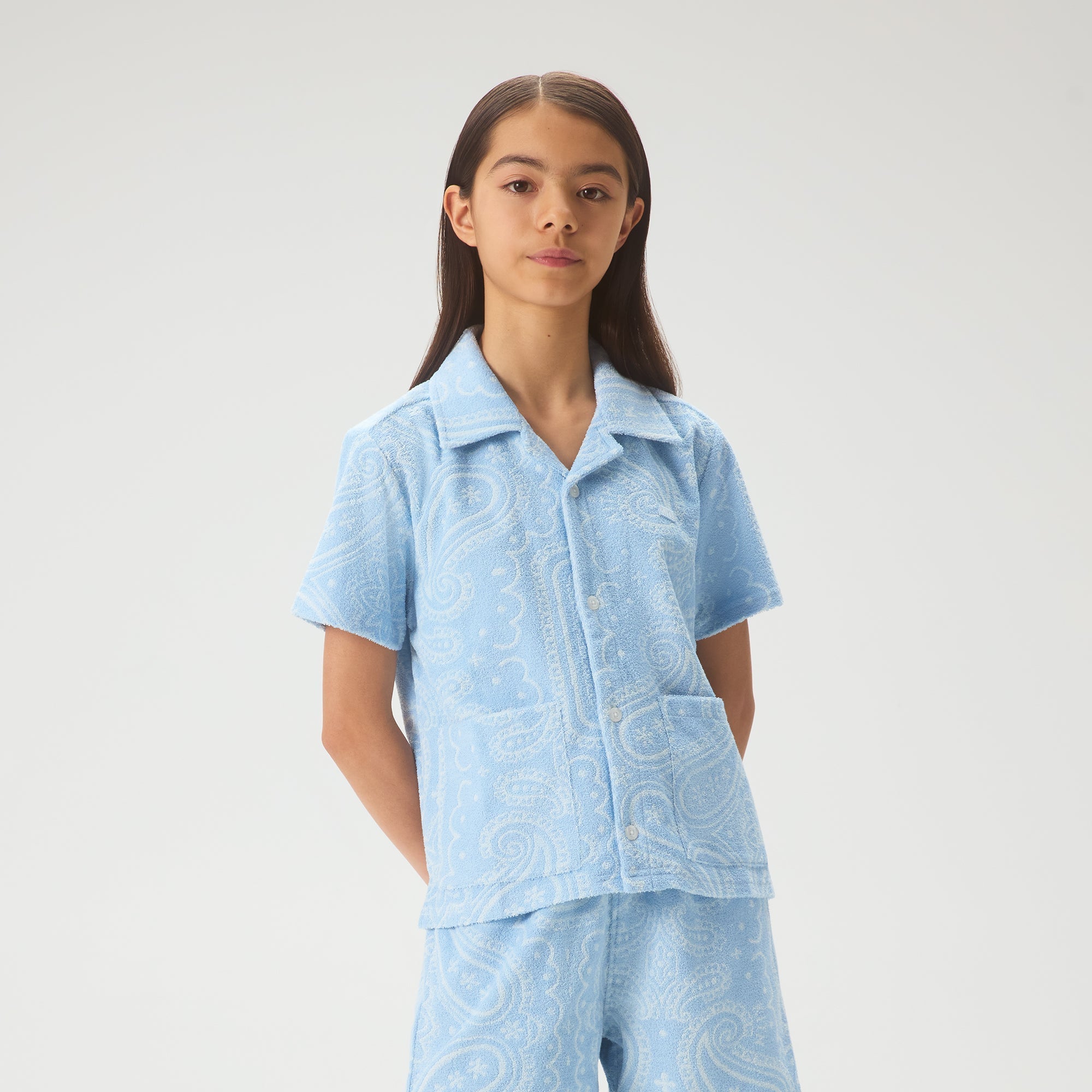 Kith Kids Paisley Jacquard Camp Shirt - Serene – Kith Japan