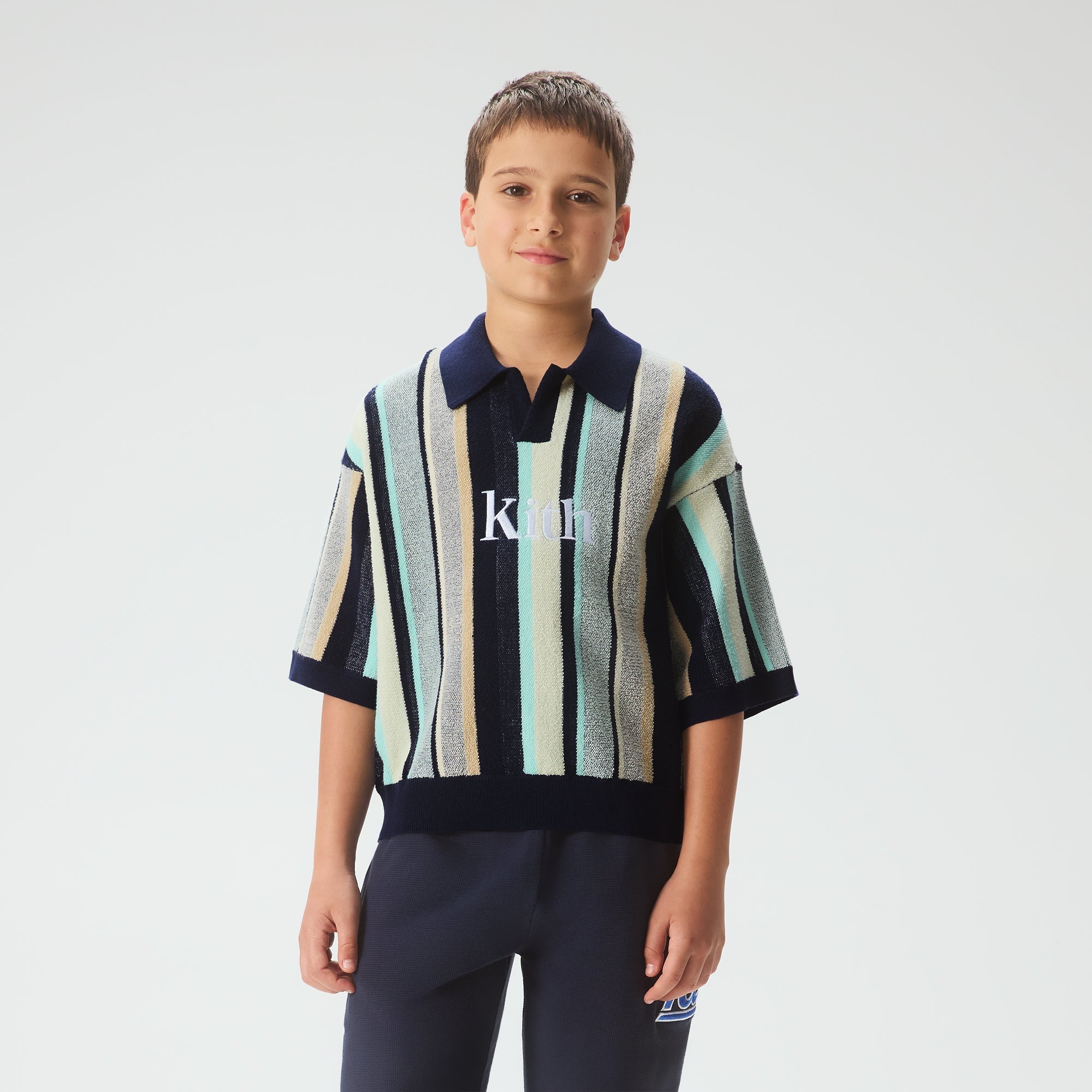 Kith Kids Striped Nelson Short Sleeve - Mykonos – Kith Japan