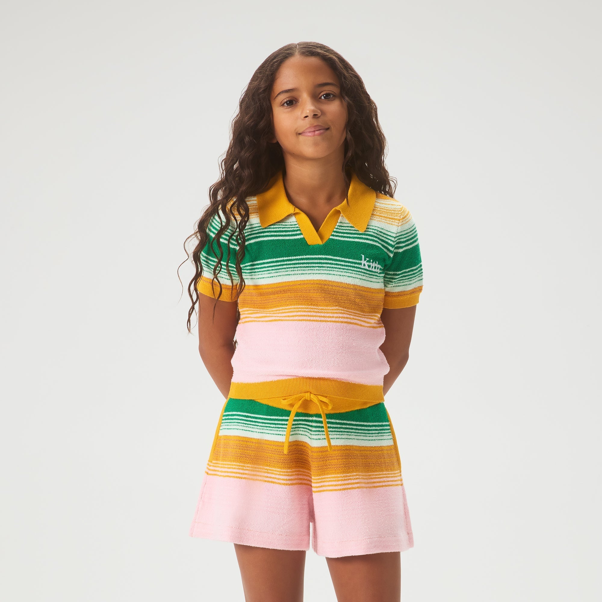 Kith Kids Striped Cropped Polo - Midsummer – Kith Japan