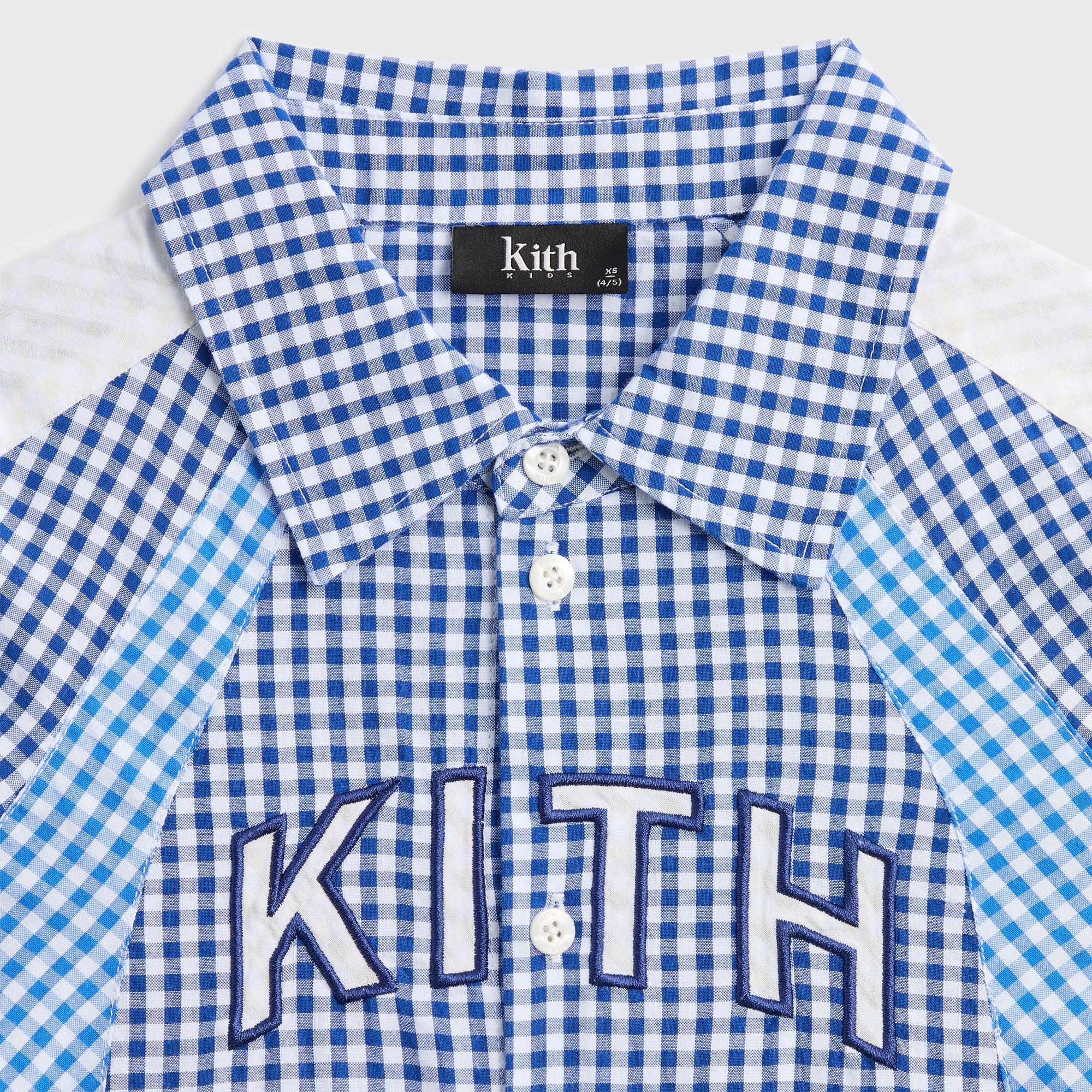 Kith Kids Color-Blocked Gingham Apollo Shirt - Layer – Kith Japan