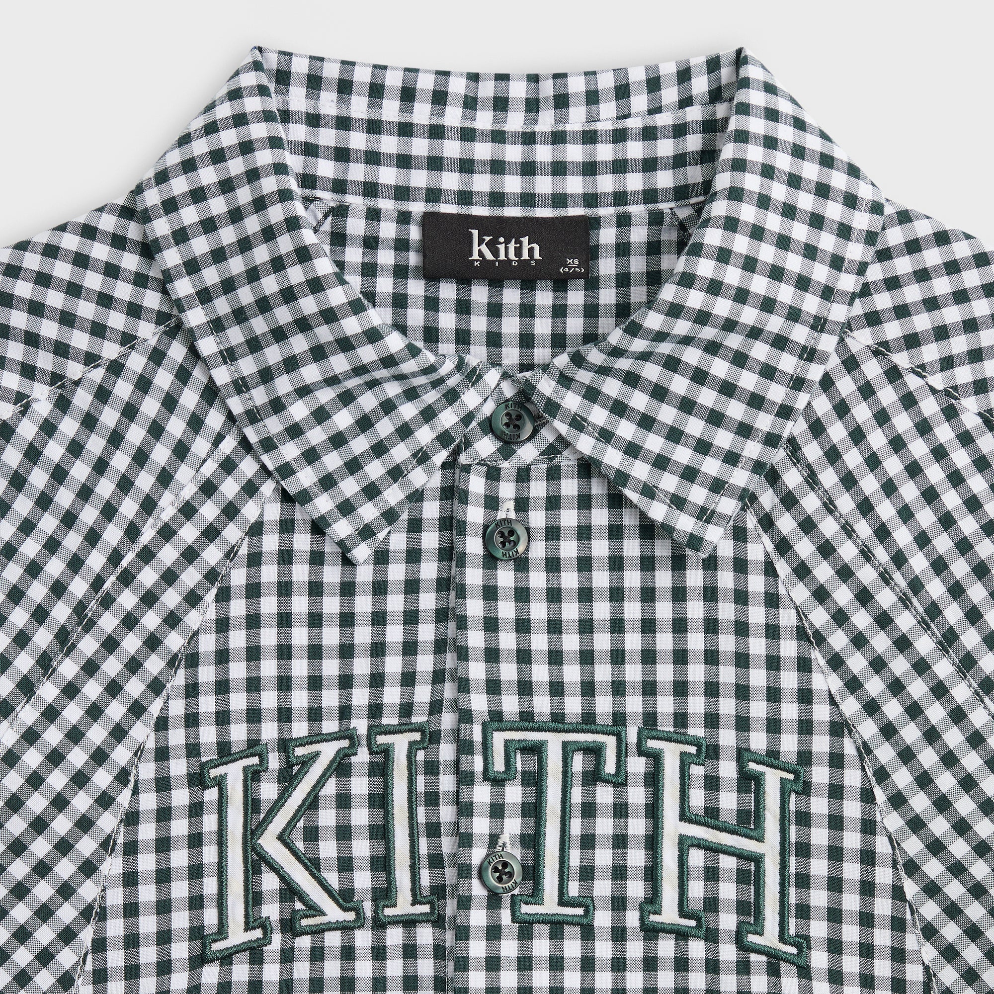 Kith Kids Blocked Gingham Apollo Shirt - Stadium – Kith Japan