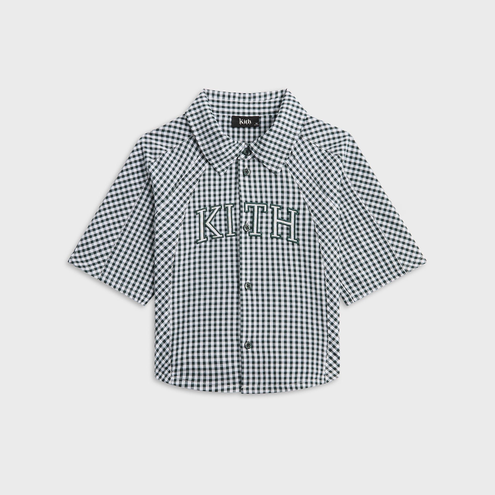 Kith Kids Blocked Gingham Apollo Shirt - Stadium – Kith Japan