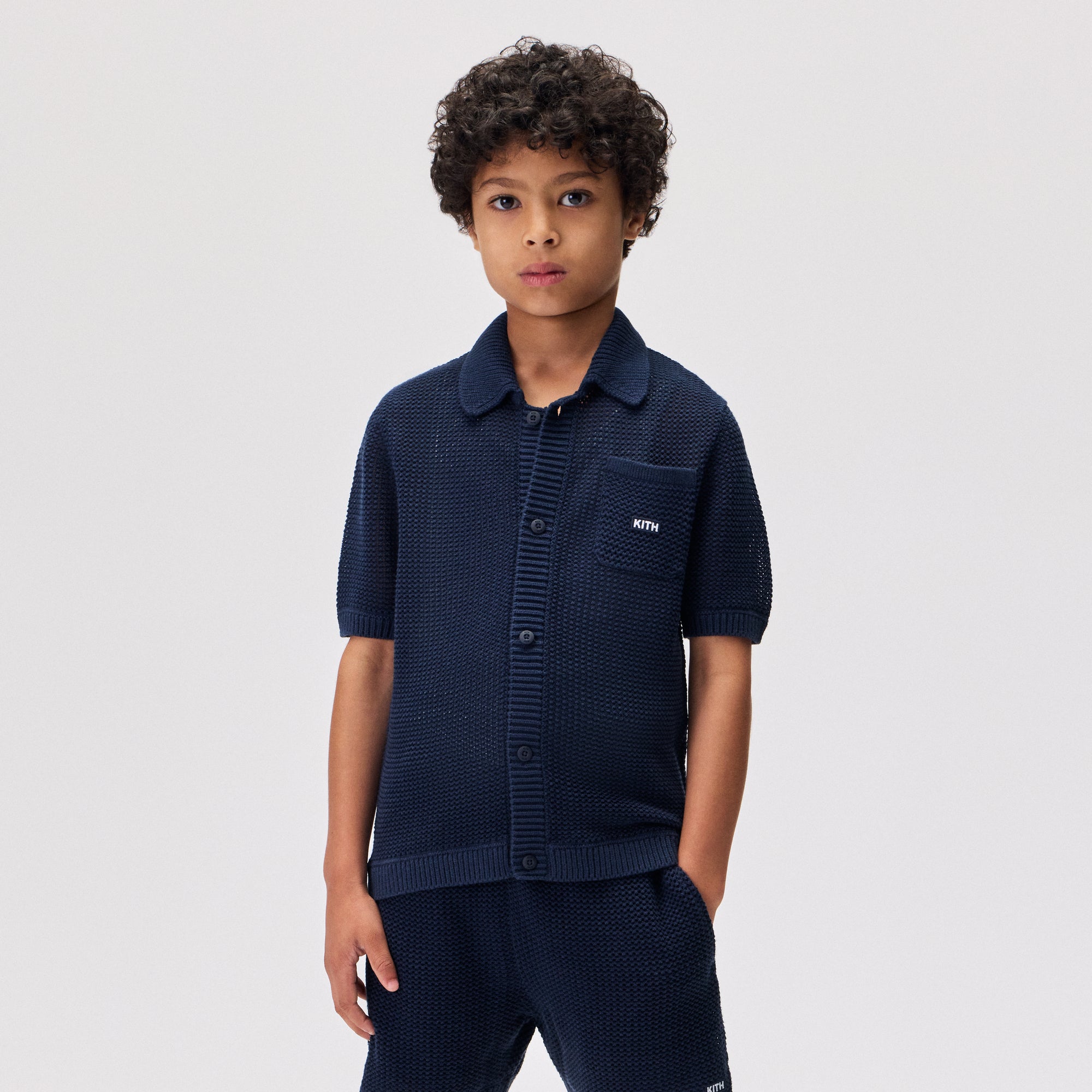 kith セットアップ 3t＆2t KIDS Kith Kids Textured Button Down Tilden Shirt - Nocturnal - PH
