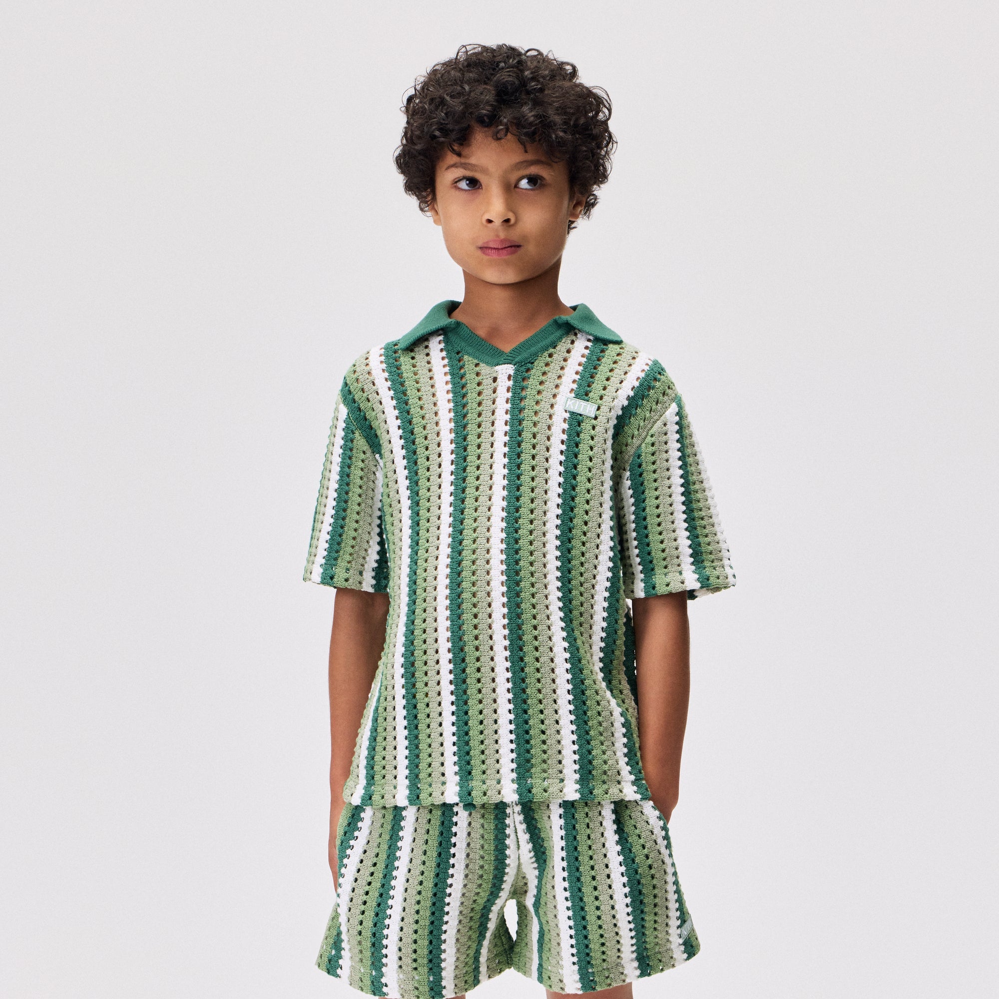 Kith Kids Open Knit Pullover Polo - Sage – Kith Japan