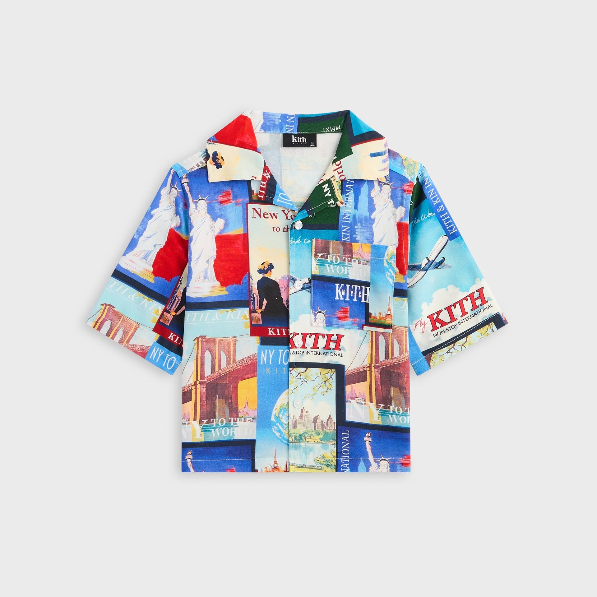 Kith Kids World Travel Printed Thompson Camp Shirt - Nocturnal - PH