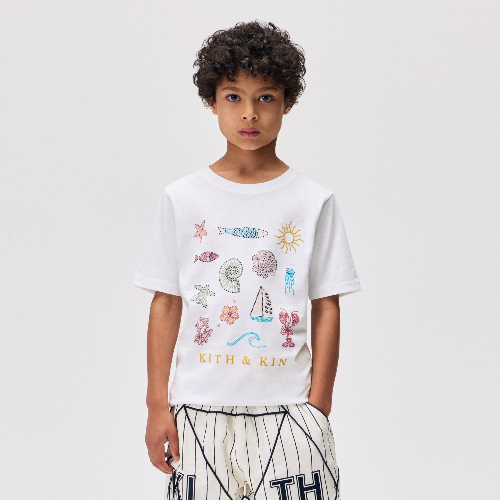Kith Kids Kith & Kin Beach Tee - White - PH – Kith Japan