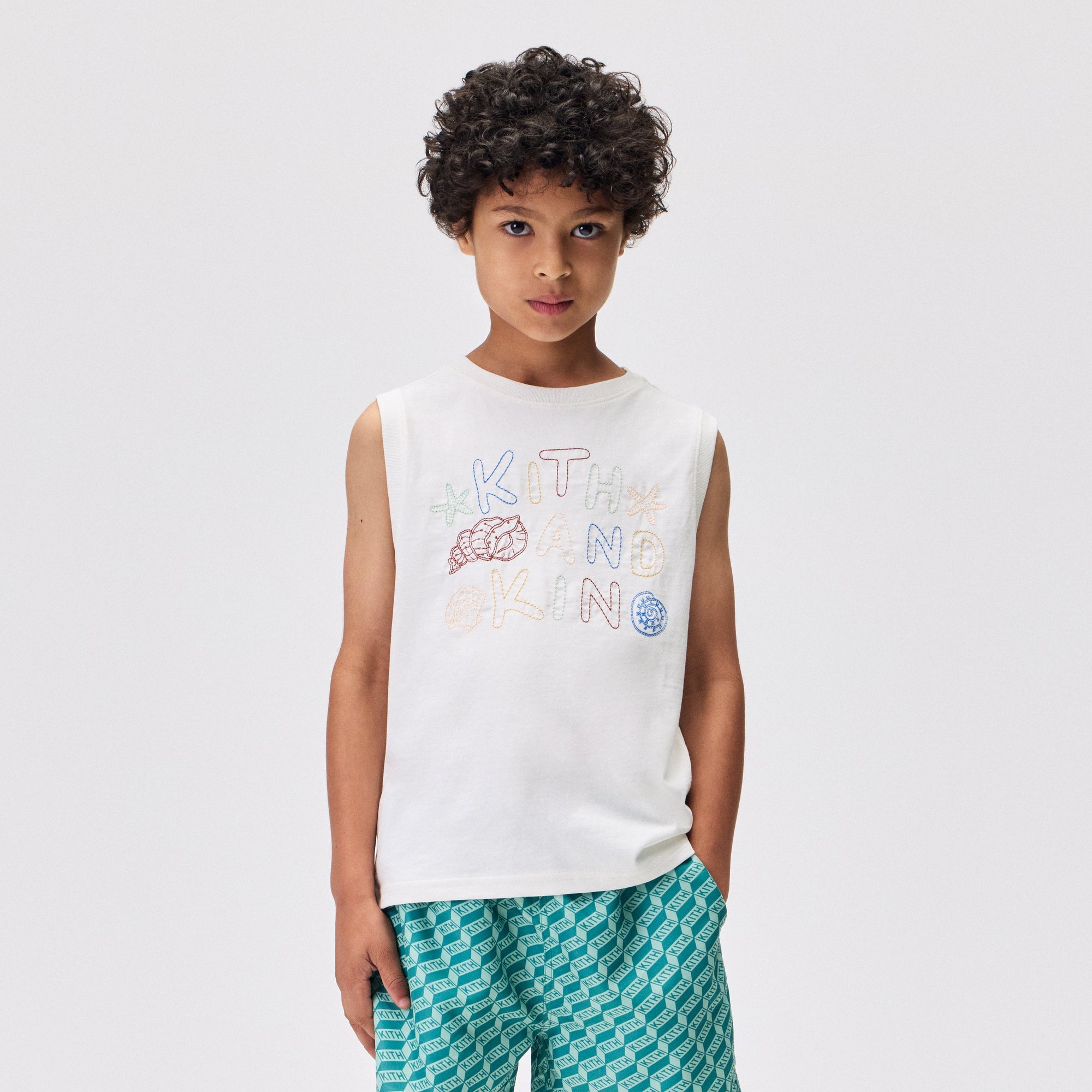 Kith Kids Embroidered Graphic Muscle Tank - Silk – Kith Japan