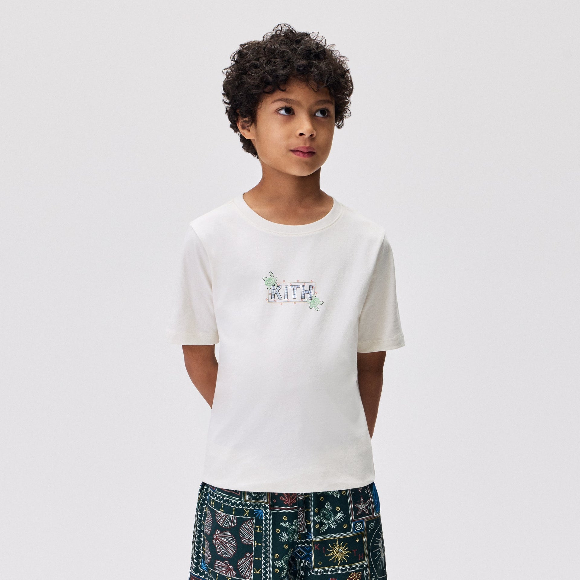 Kith Kids Beach Tile Classic Logo Graphic Tee - Silk - PH
