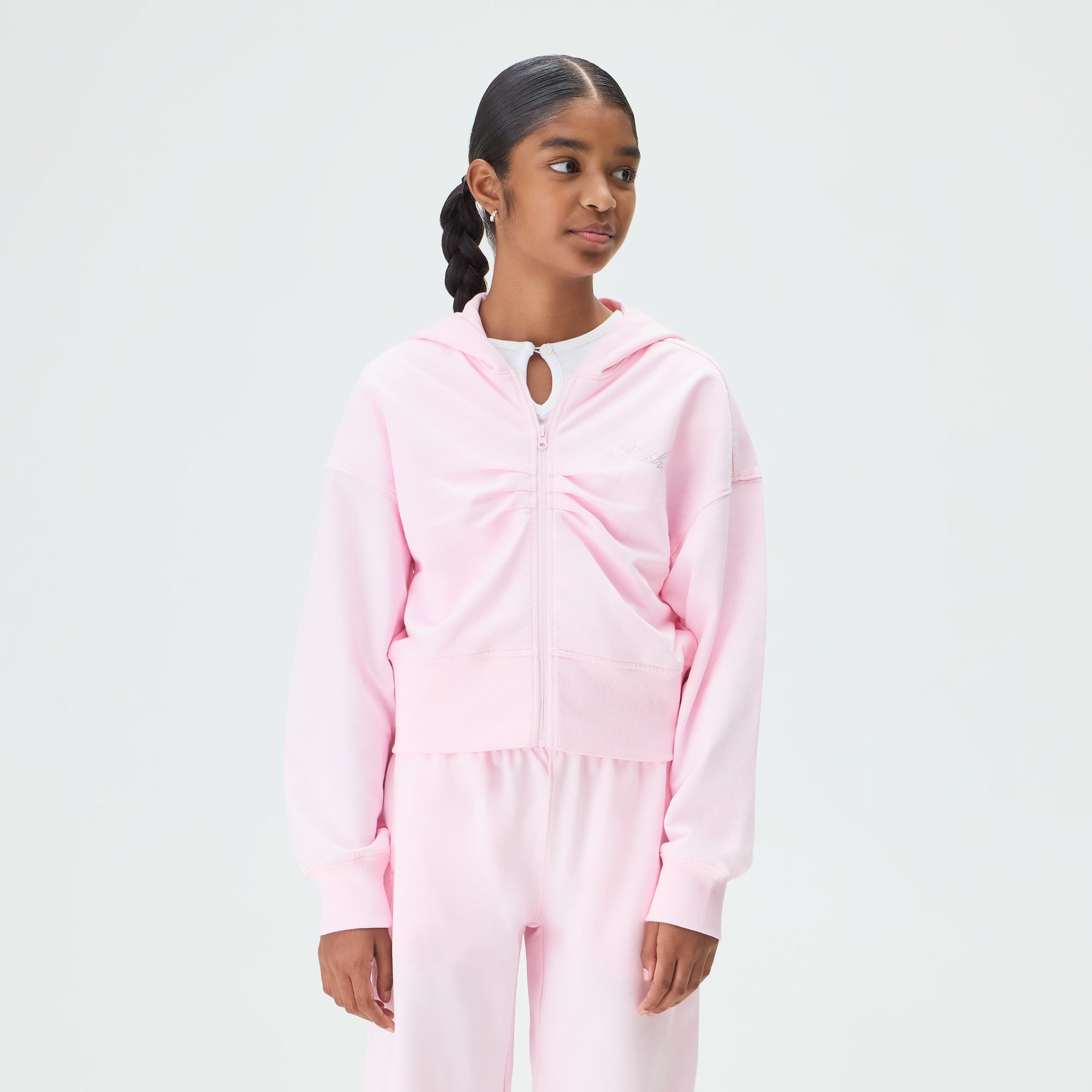 Kith Kids Cropped Nelson Hoodie - Bloom