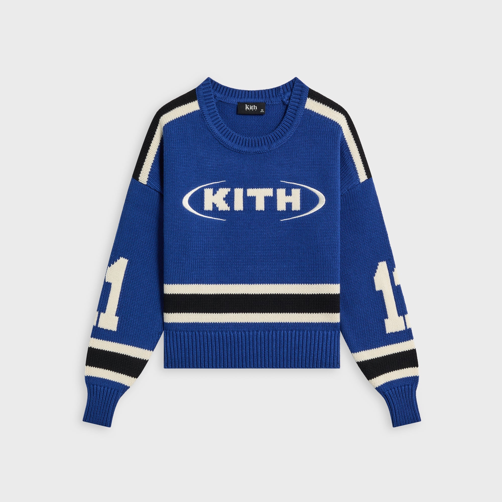Kith Kids Varsity Nelson Knit Crewneck - Cyanotype – Kith Japan