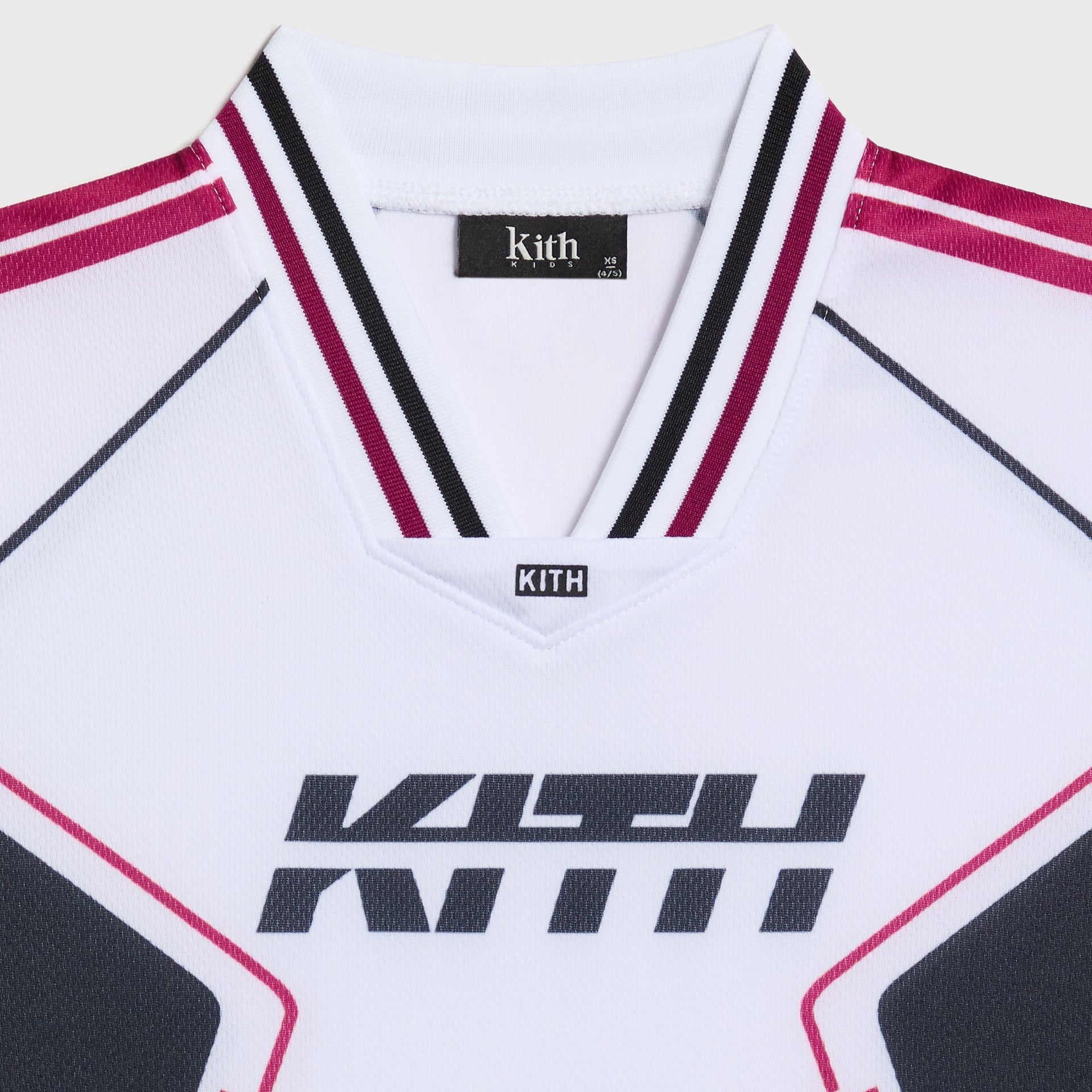 Kith Kids Moto Mesh Cropped Long Sleeve Mika Tee - White