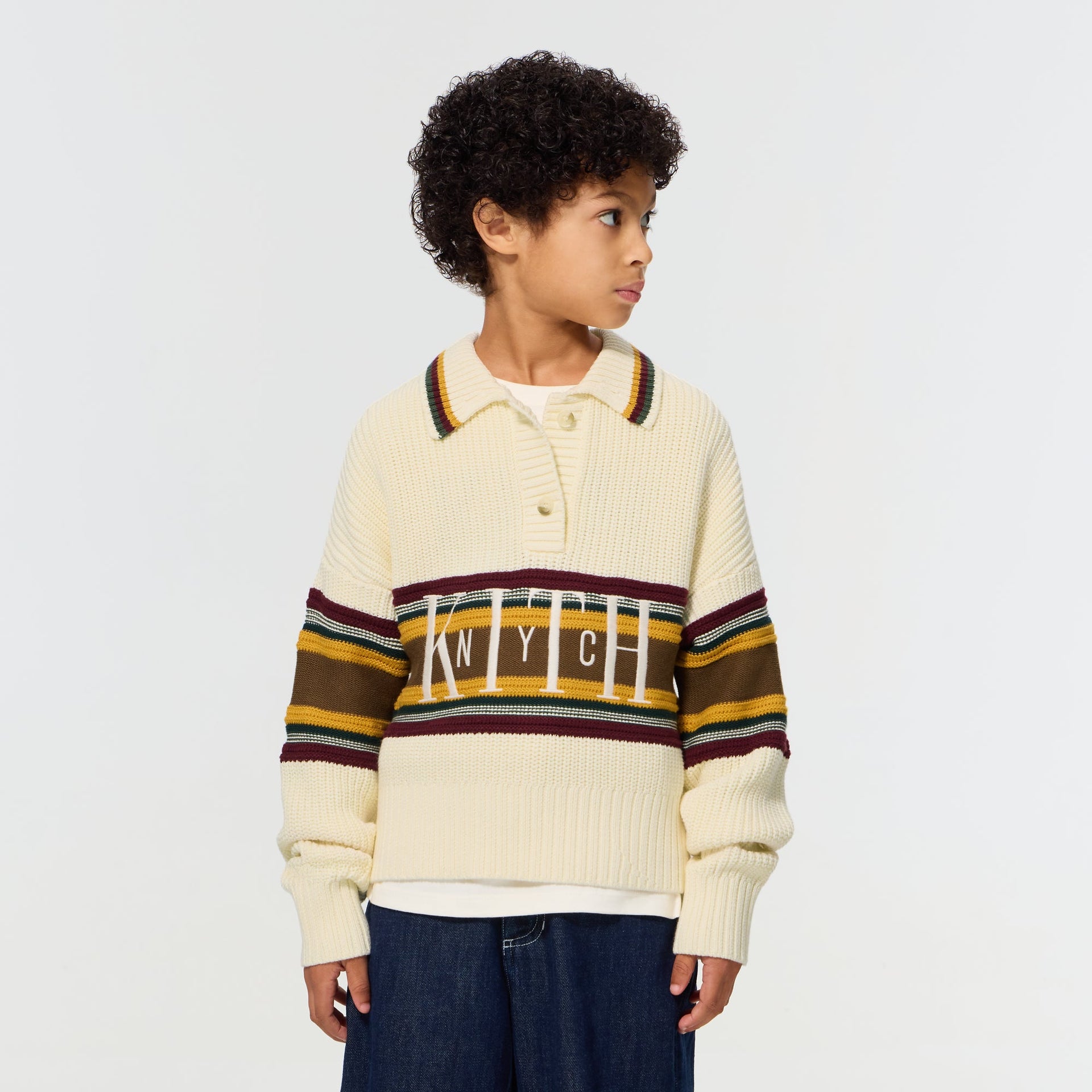 Kith Kids Chunky Knit Rugby Shirt - Sandrift