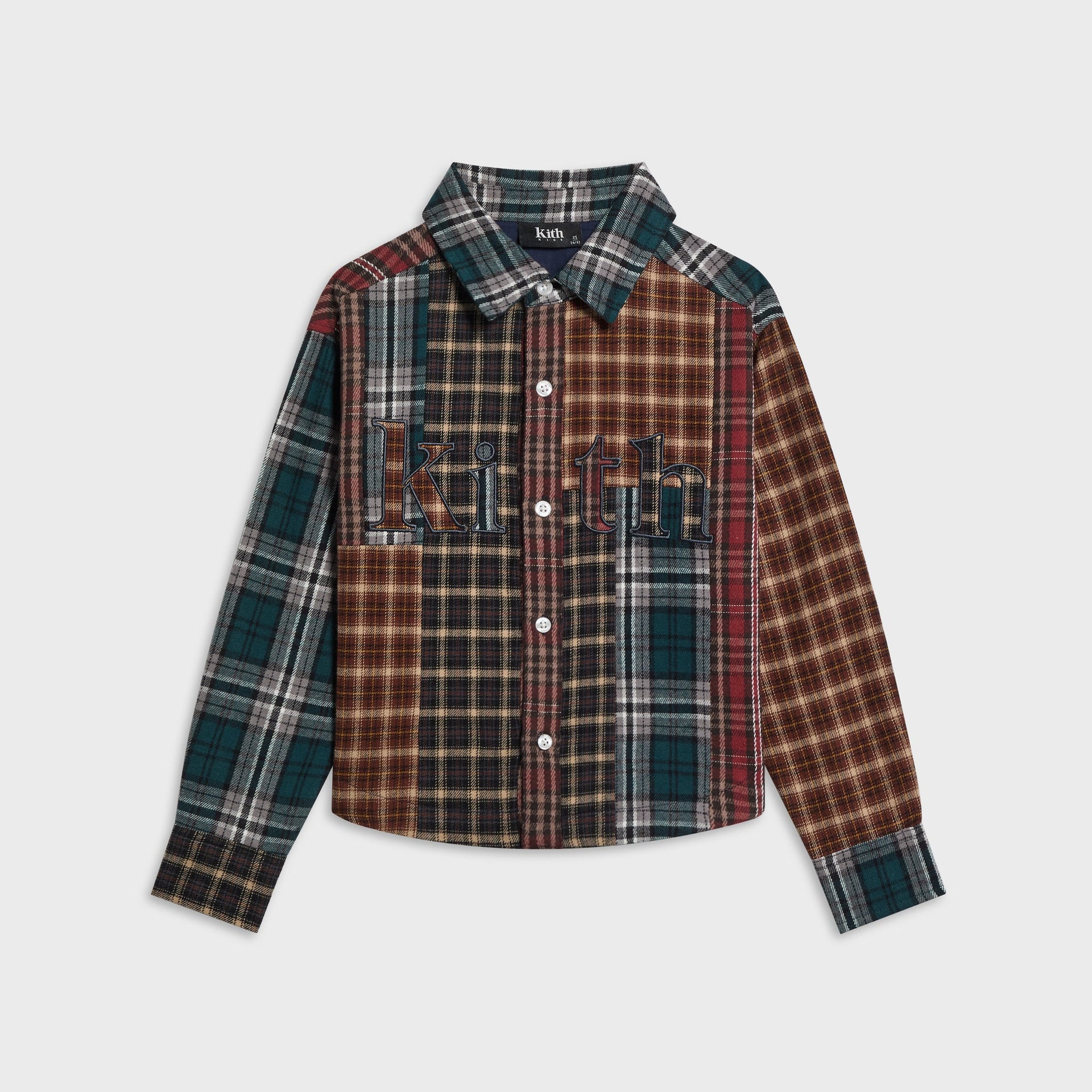 Kith Kids Patchwork Plaid Apollo Shirt - Chest