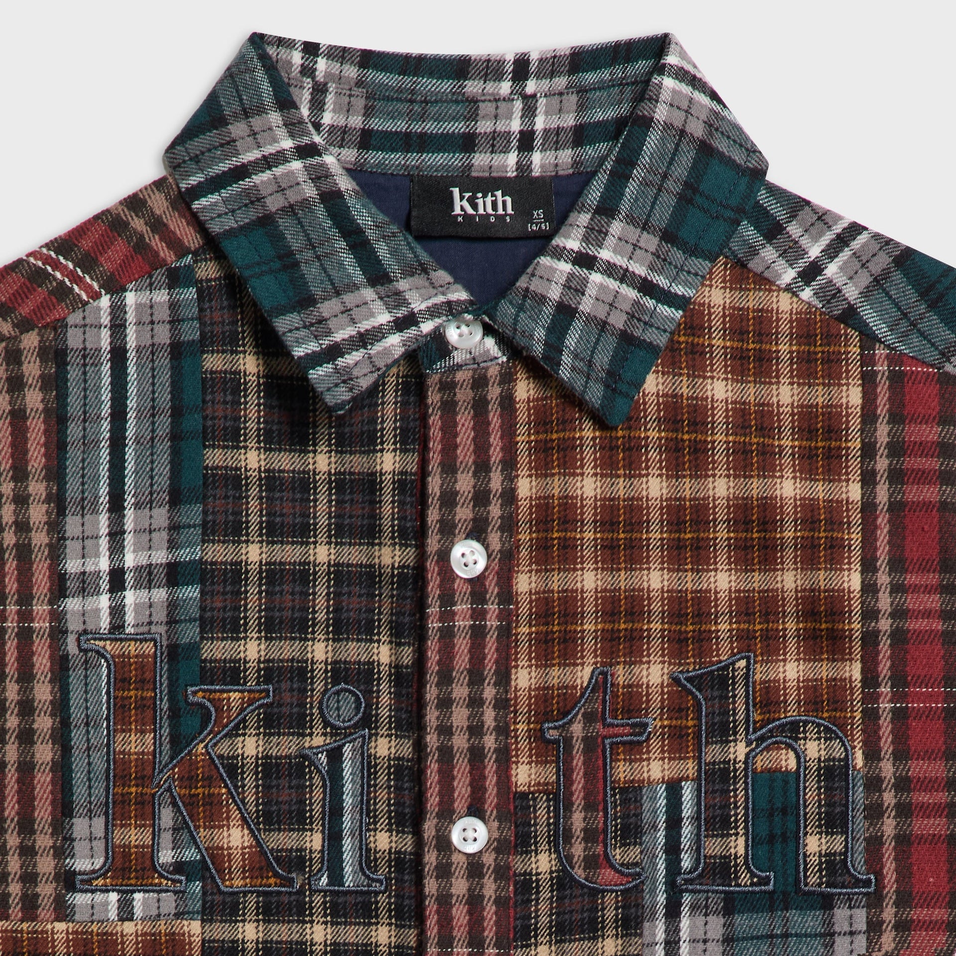 Kith Kids Patchwork Plaid Apollo Shirt - Chest