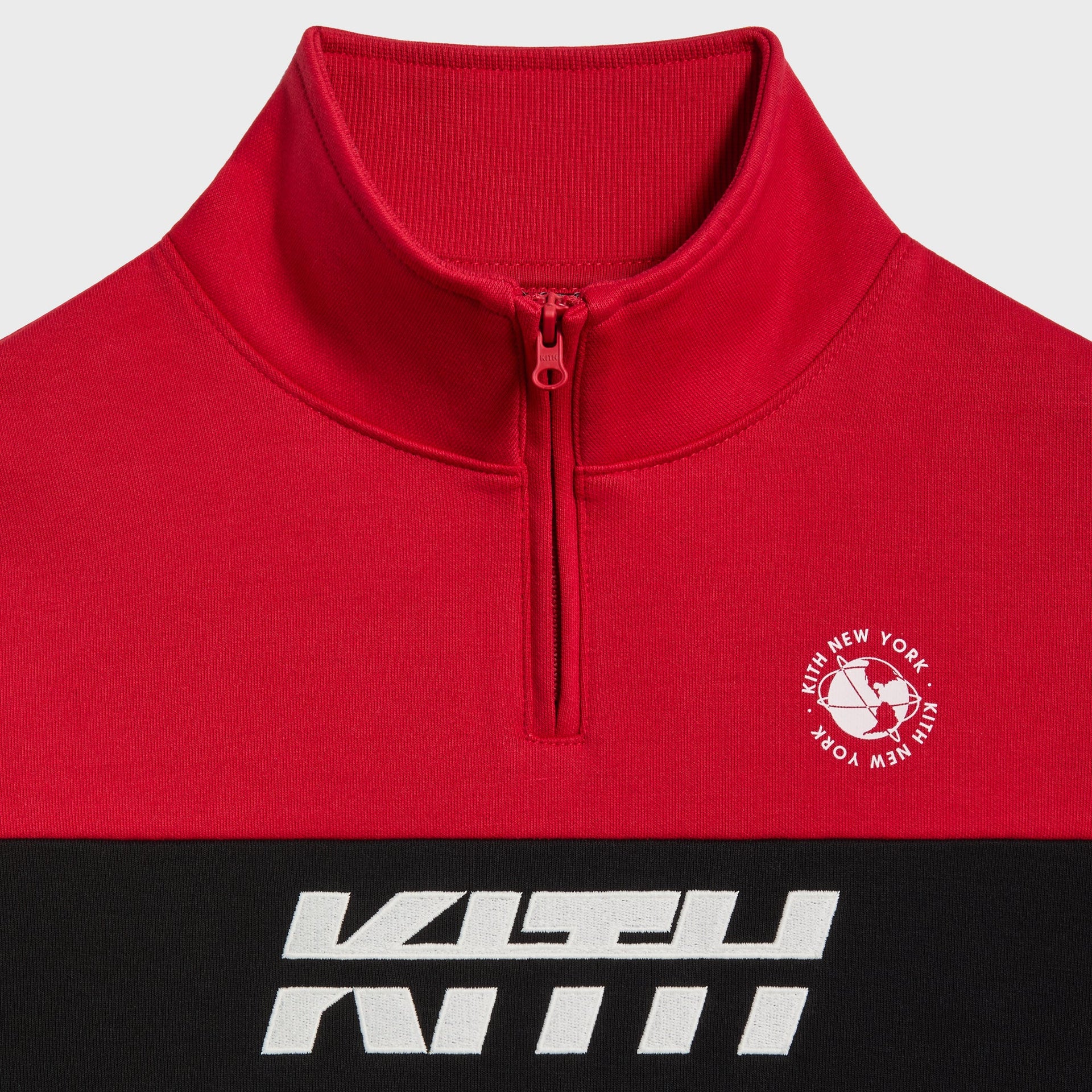Kith Kids Logo Blocked Hunter Quarter Zip - Black