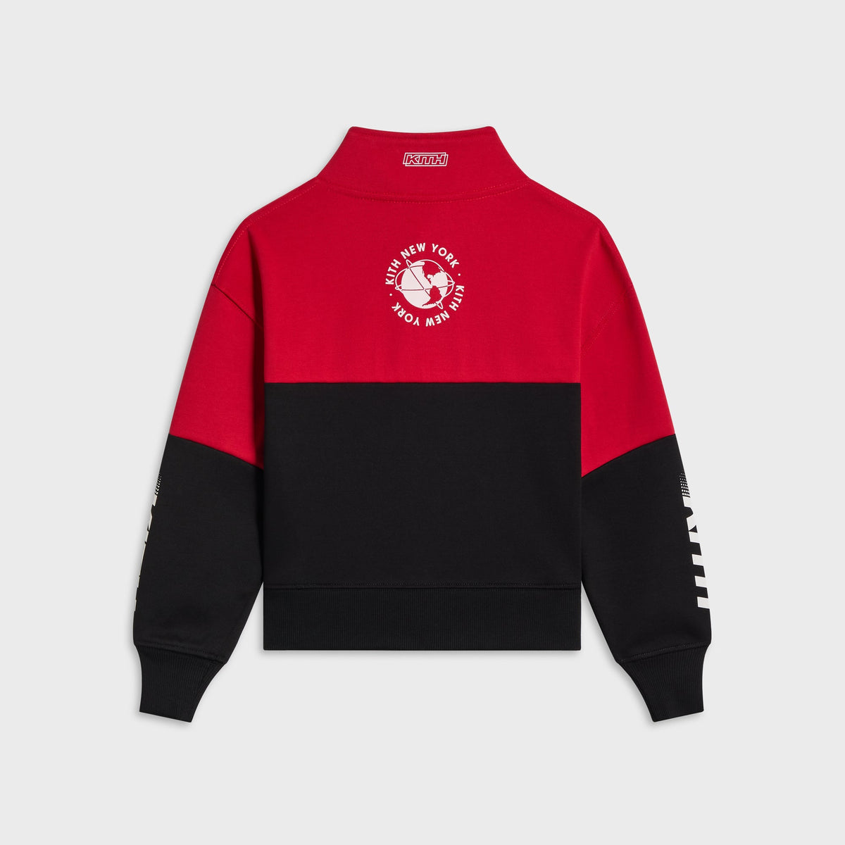 Kith Kids Logo Blocked Hunter Quarter Zip - Black