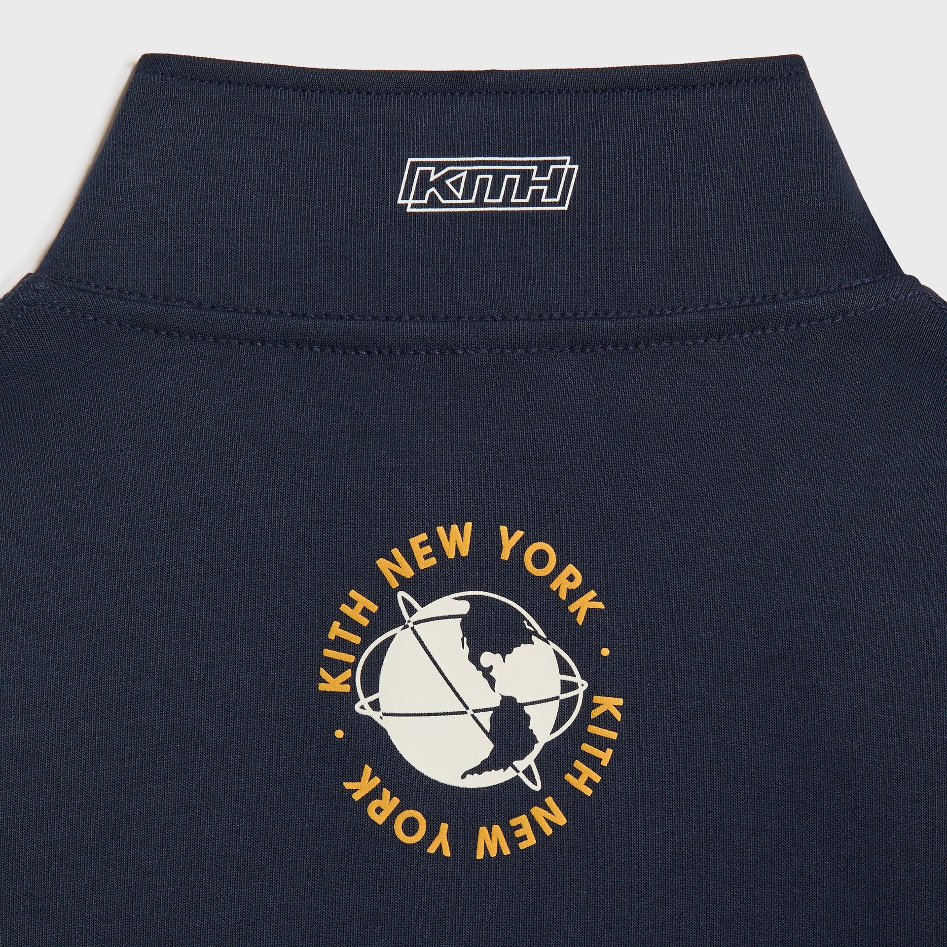 Kith Kids Logo Blocked Hunter Quarter Zip - Nocturnal