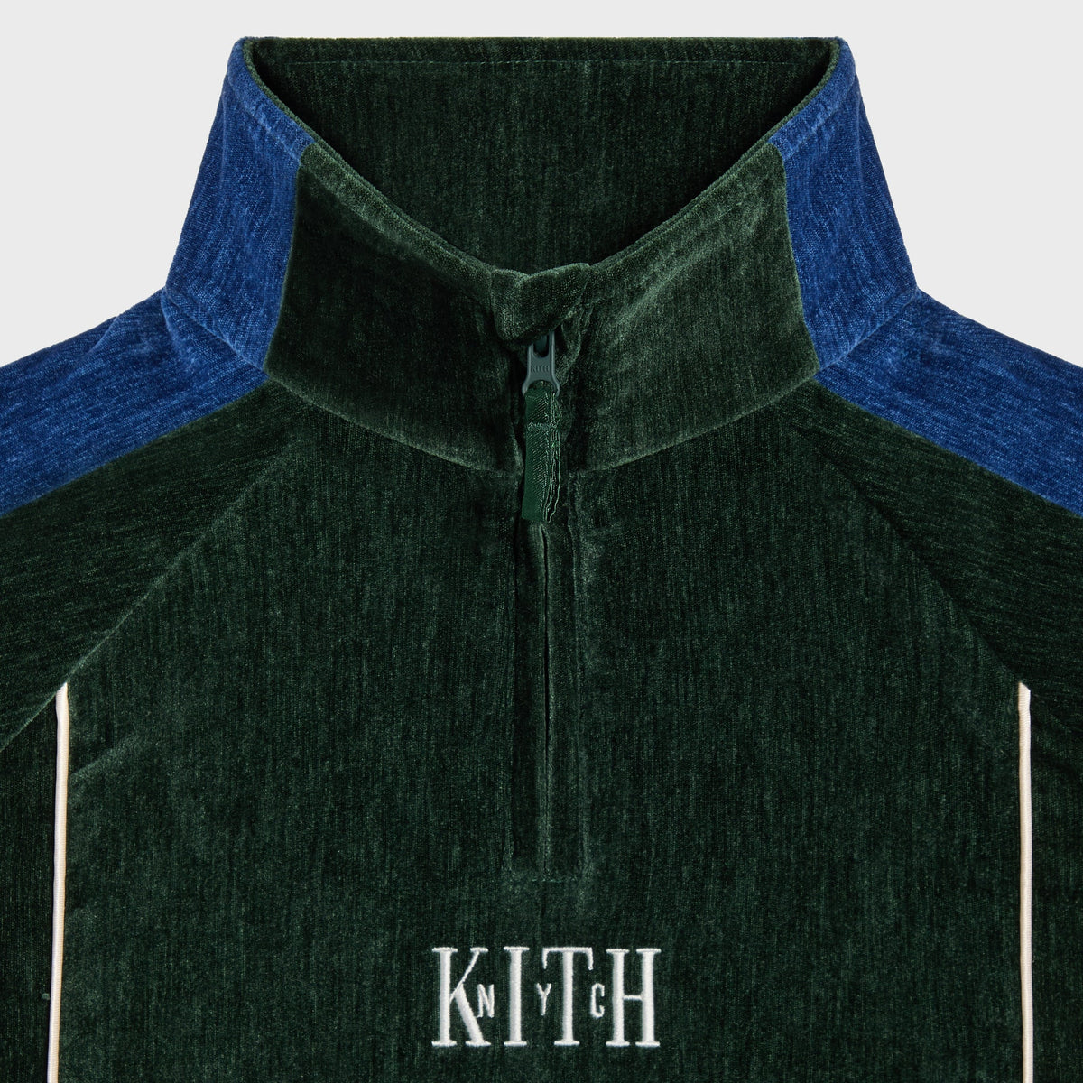Kith Kids Velour Paneled Linden Quarter Zip - Stadium