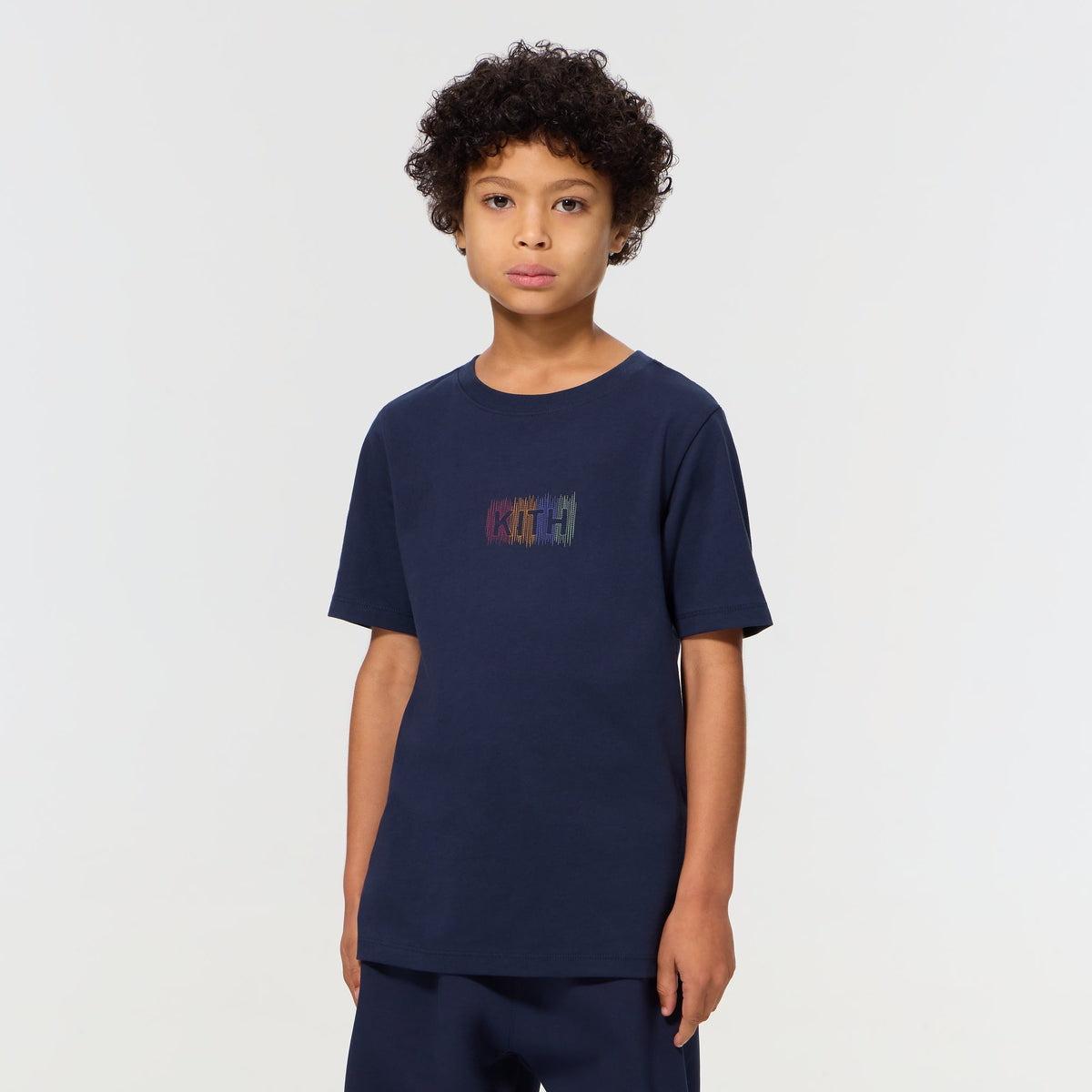 Kith Kids Sketched Classic Logo Tee - Nocturnal