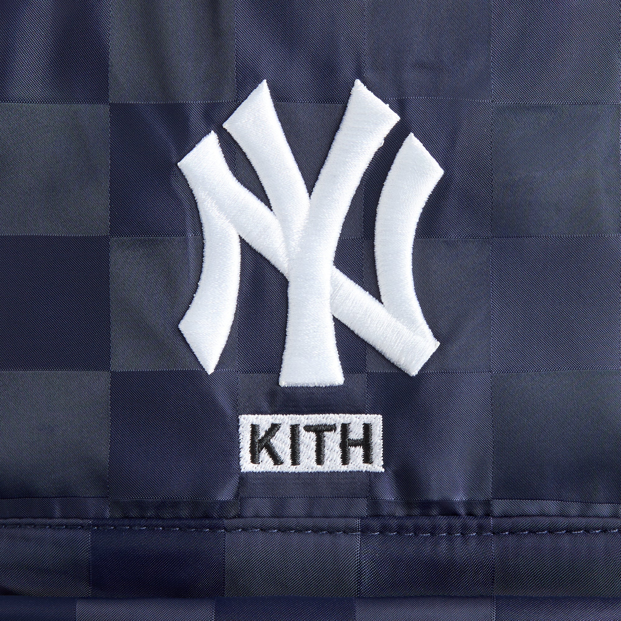 Kith Kids for the New York Yankees Checkered Satin Backpack