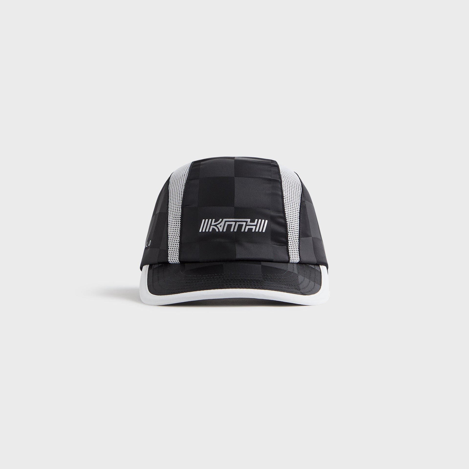 Kith Kids Checkered Satin Camper Cap - Black