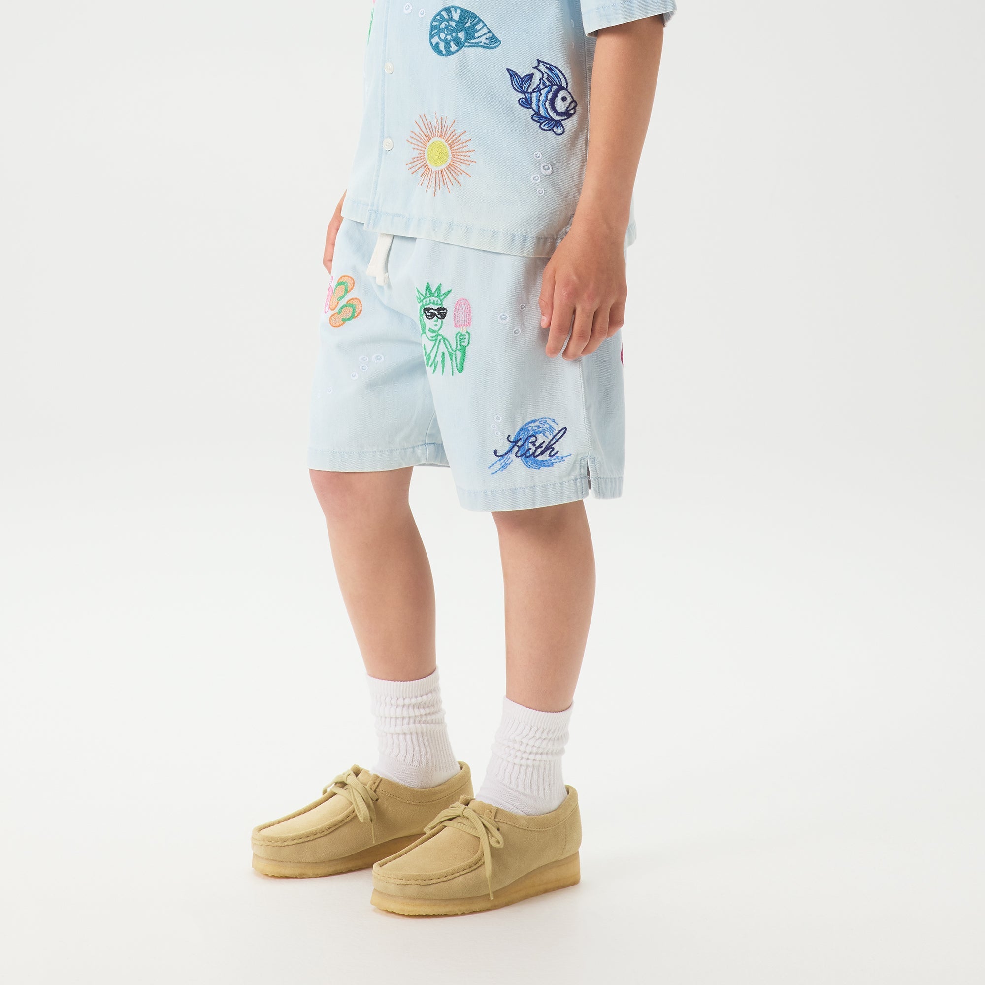 Kith Kids Novelty Thompson Camp Short - Light Indigo – Kith Japan