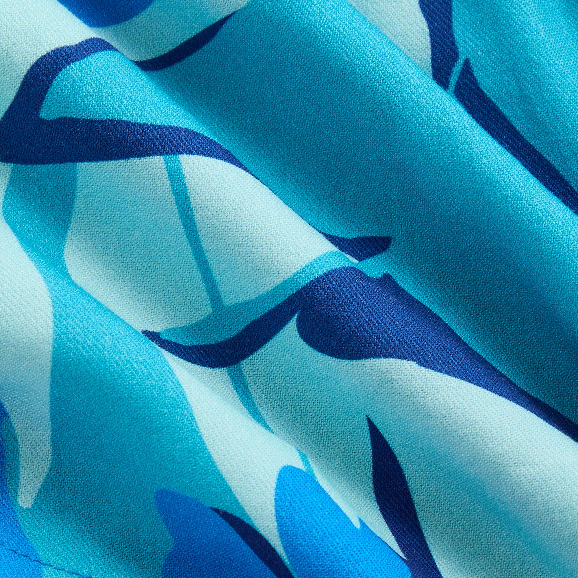 Kith Kids Abstract Tropical Thompson Camp Short - Turquoise – Kith